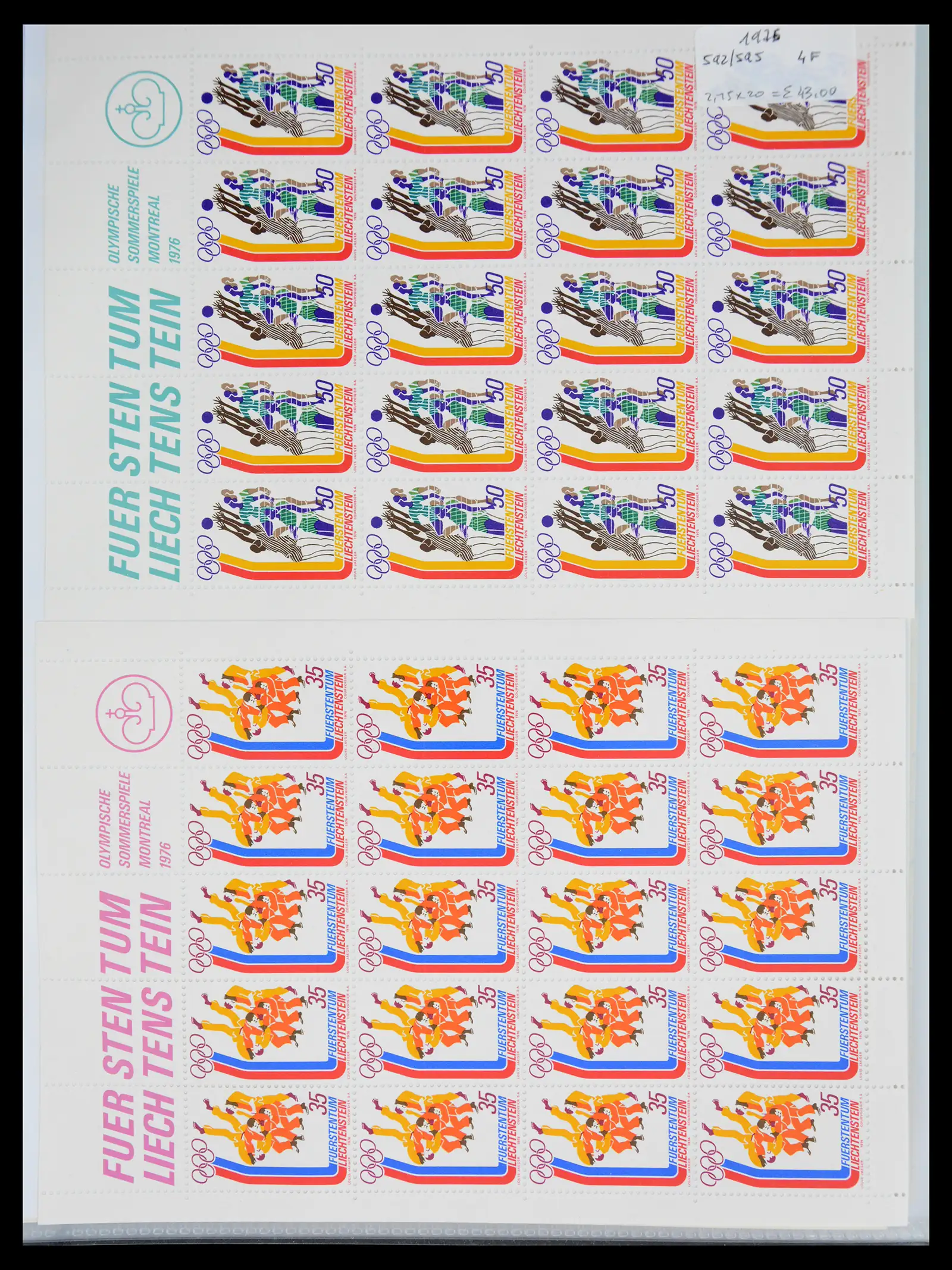 41013 0091 - Stamp collection 41013 Liechtenstein kleinbogen 1950-1984.
