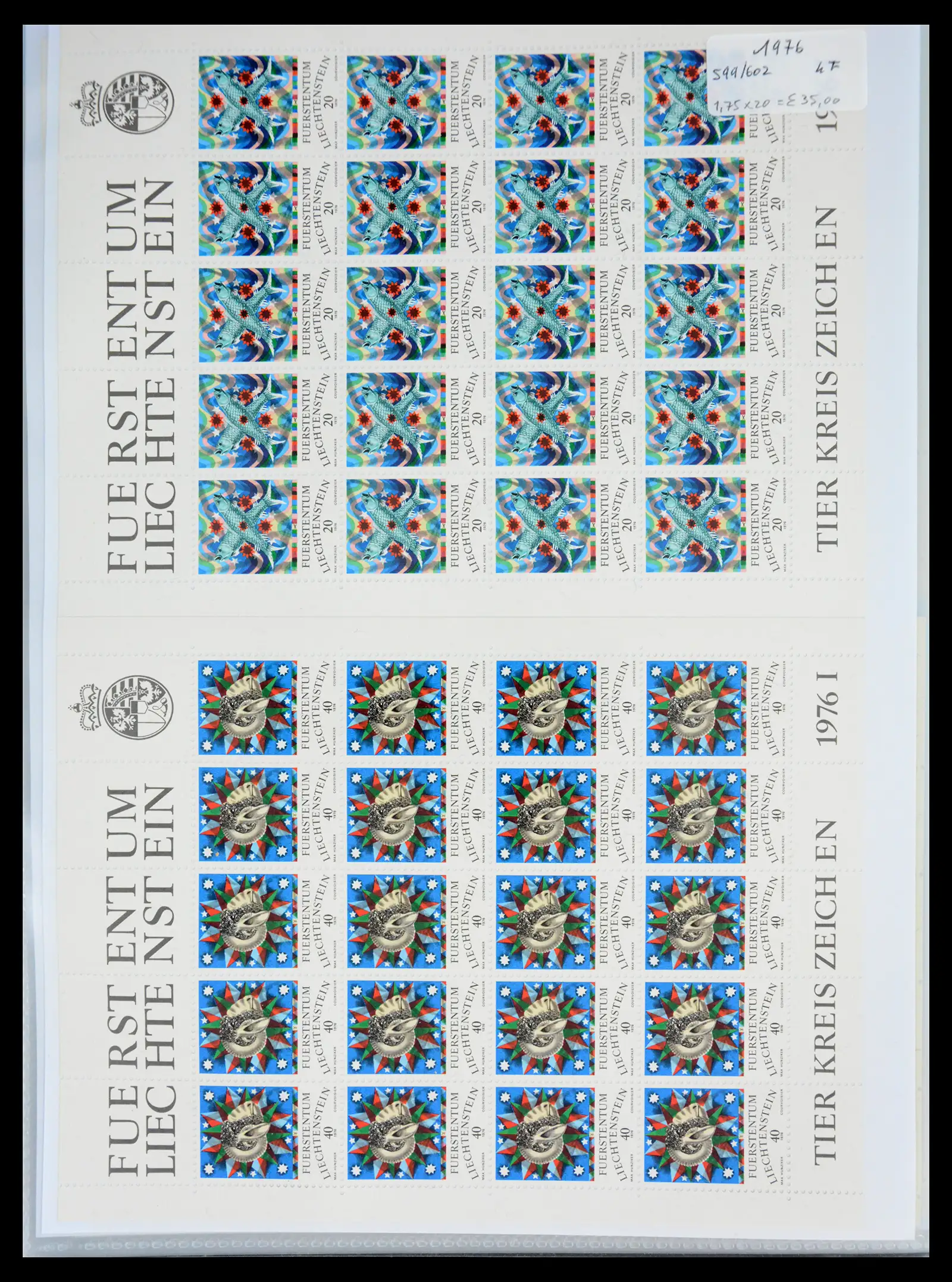 41013 0093 - Stamp collection 41013 Liechtenstein kleinbogen 1950-1984.