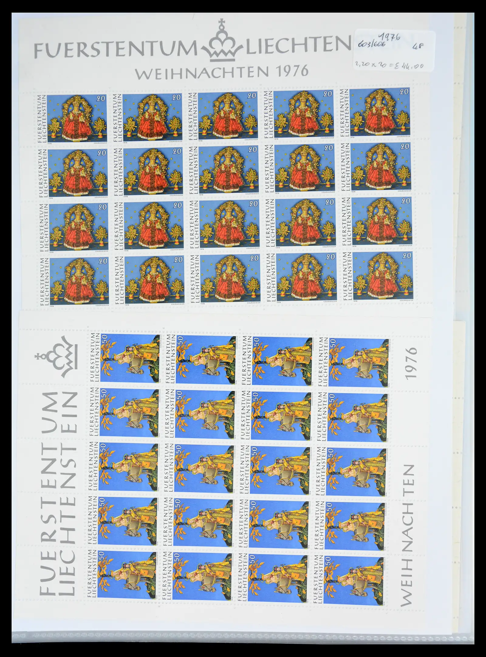 41013 0095 - Stamp collection 41013 Liechtenstein kleinbogen 1950-1984.
