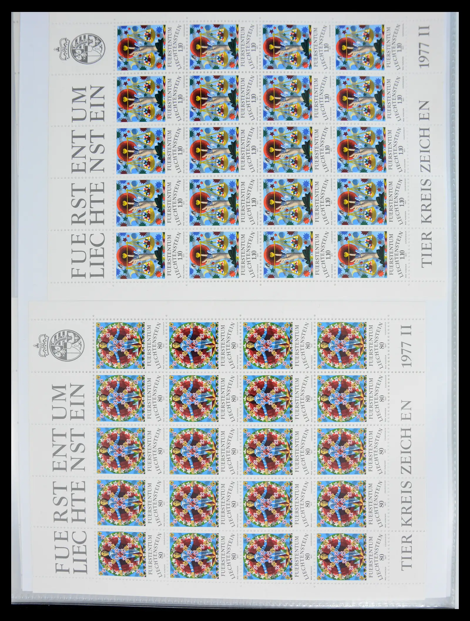 41013 0098 - Stamp collection 41013 Liechtenstein kleinbogen 1950-1984.