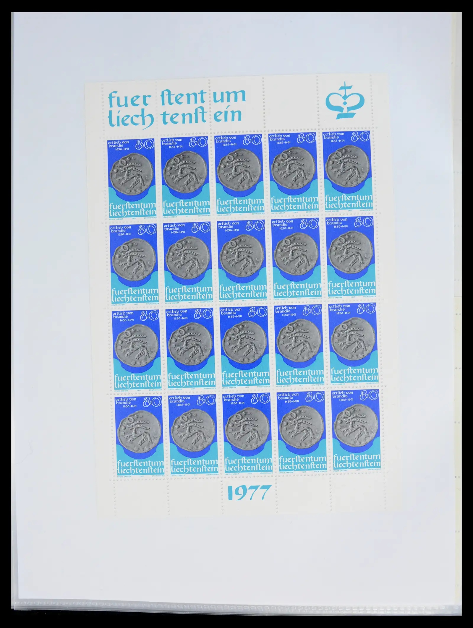 41013 0100 - Stamp collection 41013 Liechtenstein kleinbogen 1950-1984.