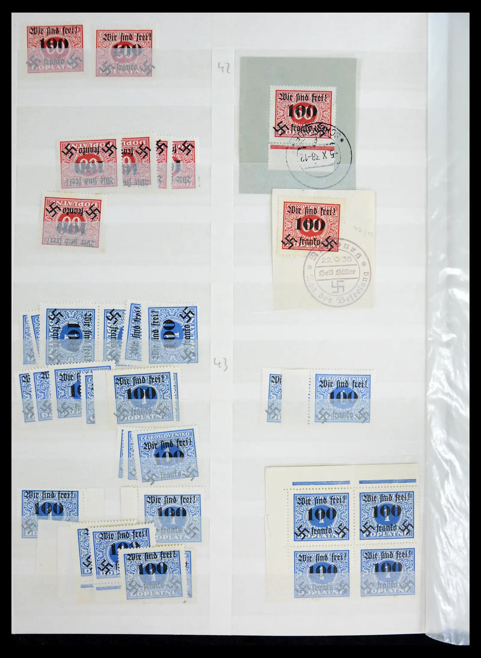41025 0031 - Postzegelverzameling 41025 Duits Sudetenland 1938.