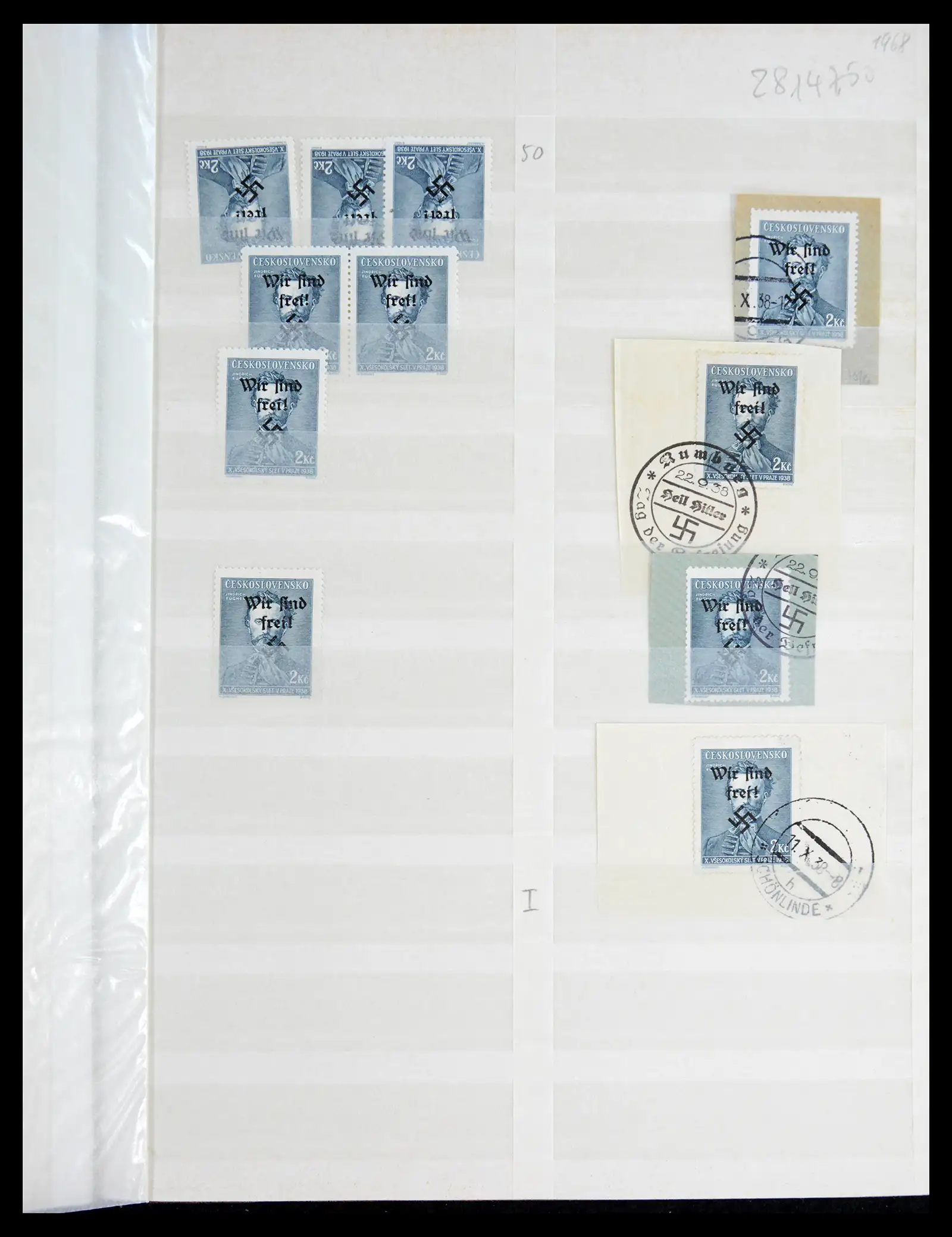 41025 0035 - Postzegelverzameling 41025 Duits Sudetenland 1938.