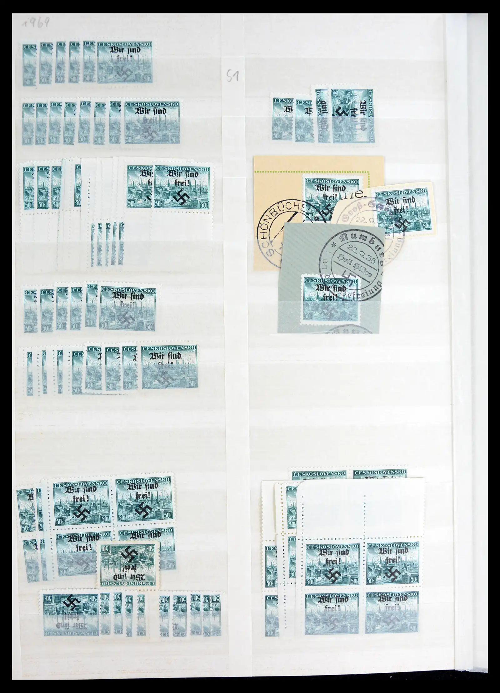 41025 0036 - Postzegelverzameling 41025 Duits Sudetenland 1938.
