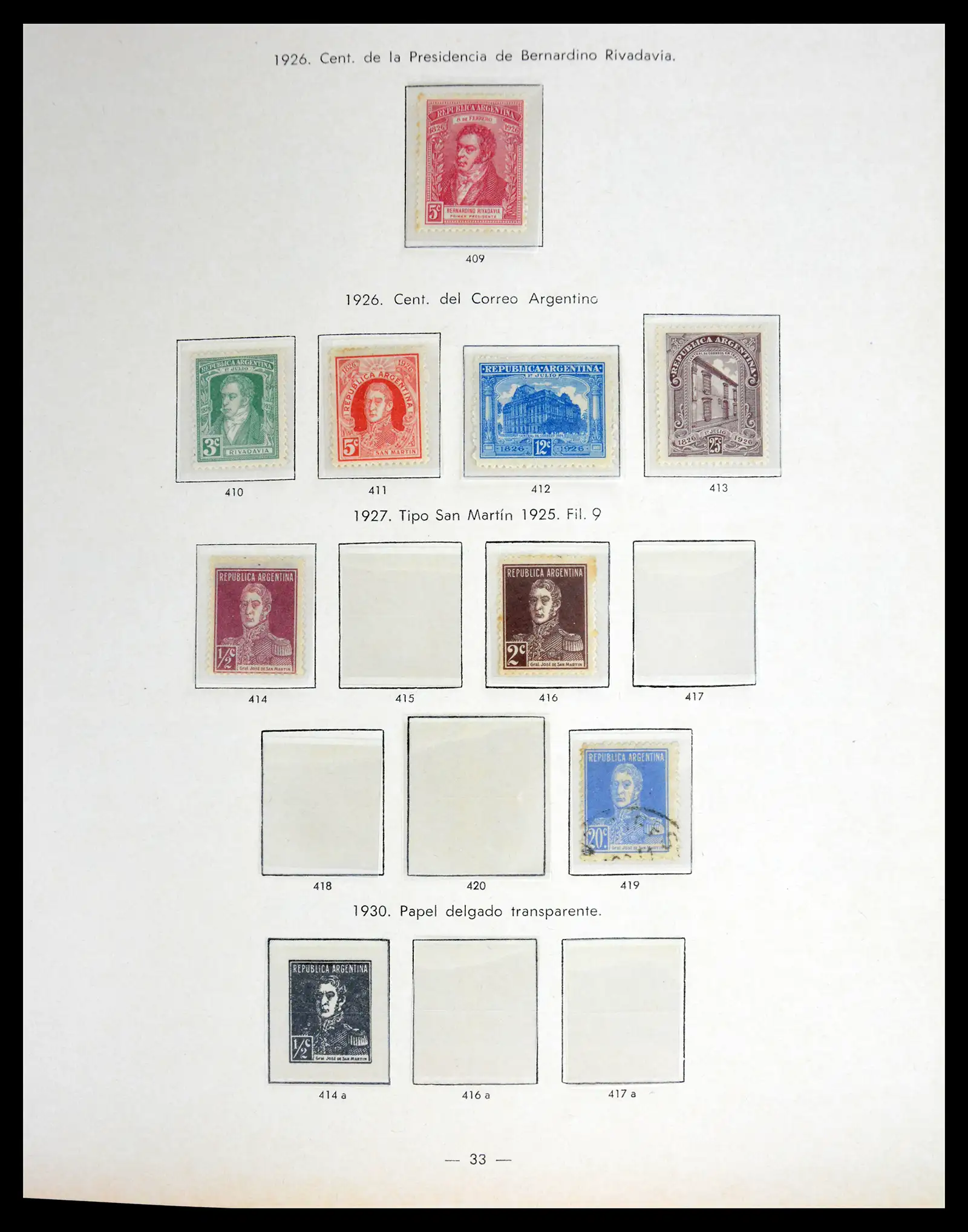 41040 0030 - Stamp collection 41040 Argentina 1856-1998.