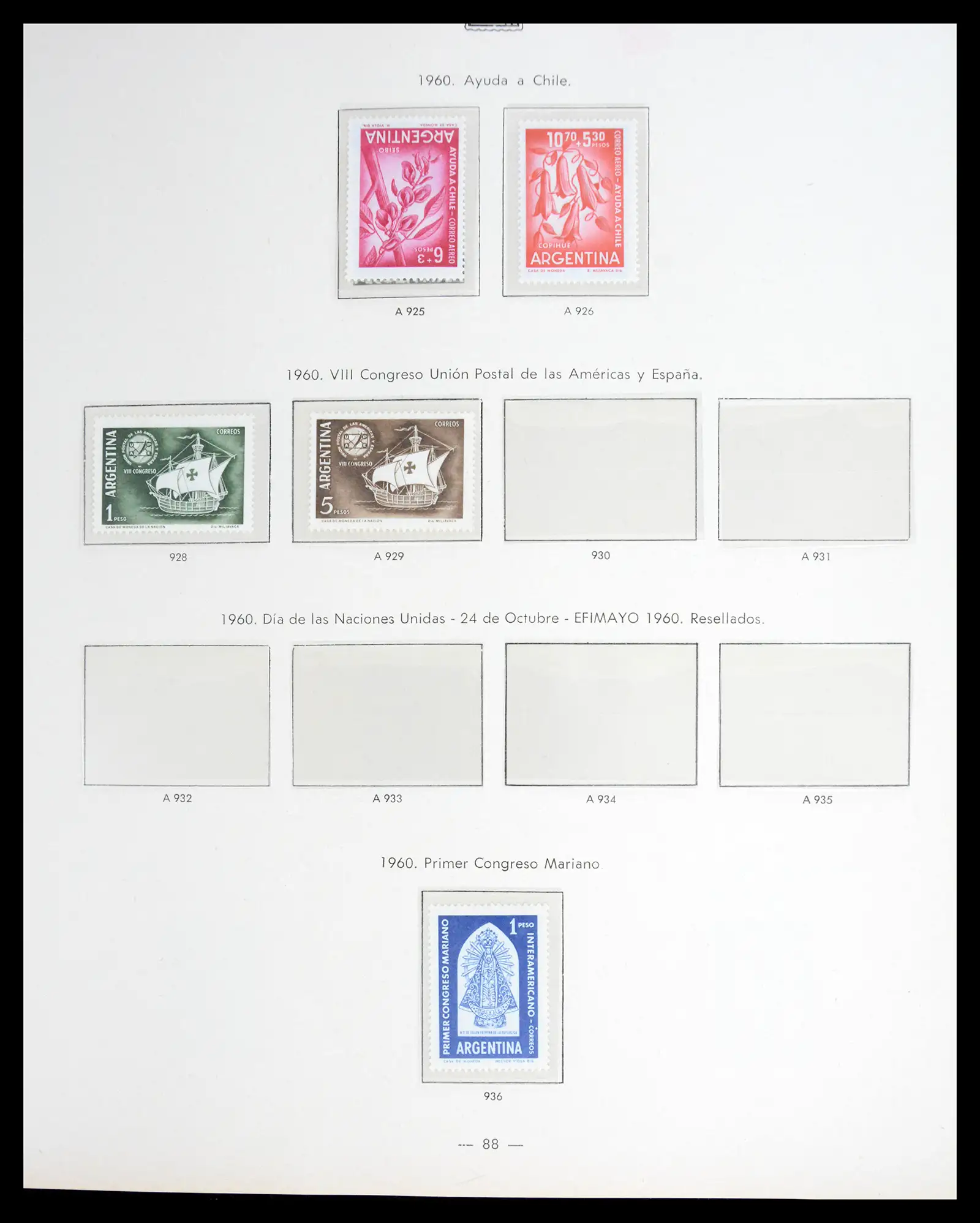 41040 0086 - Stamp collection 41040 Argentina 1856-1998.