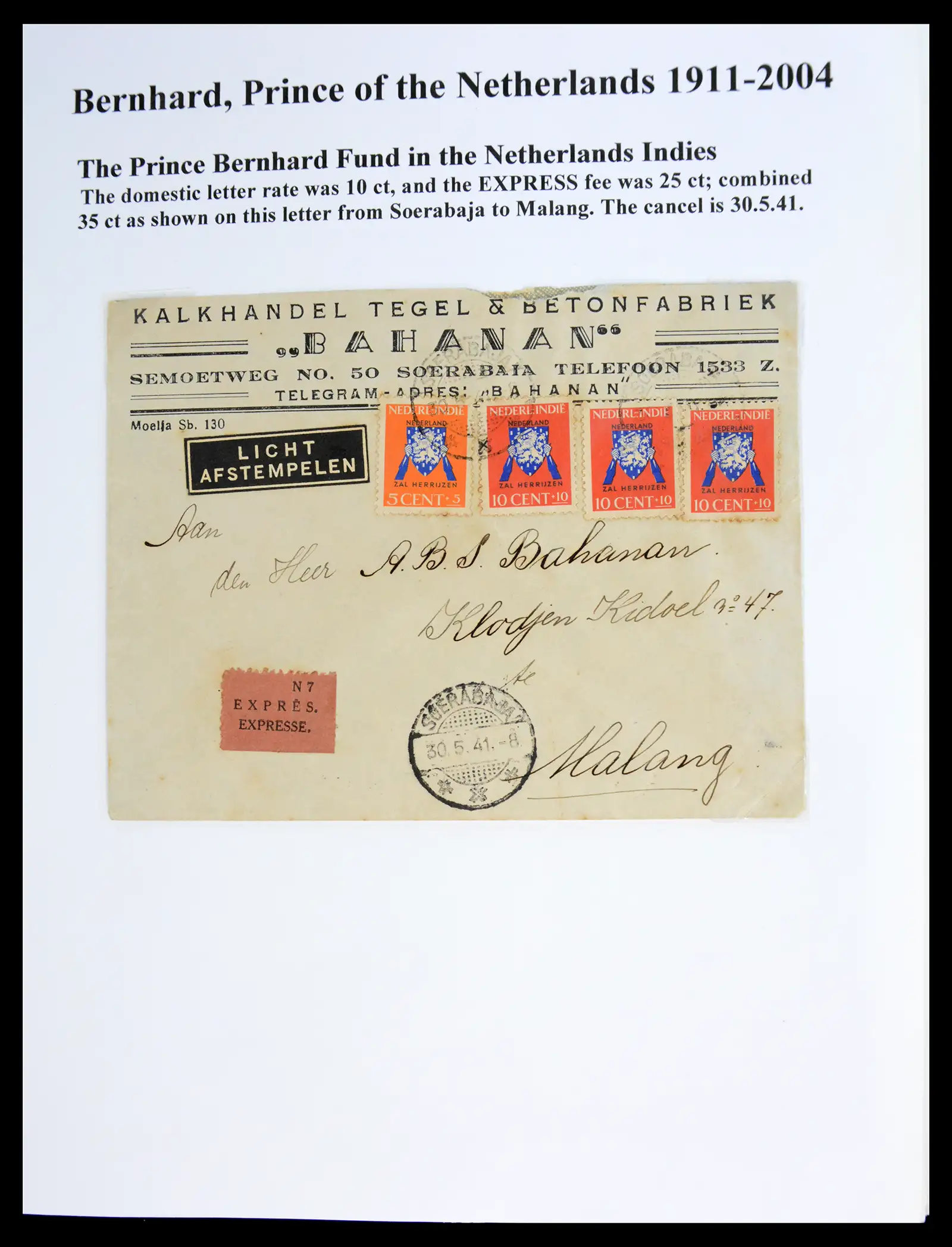 41045 0023 - Stamp collection 41045 Prins Bernhardt specialised collection 1911-2004.