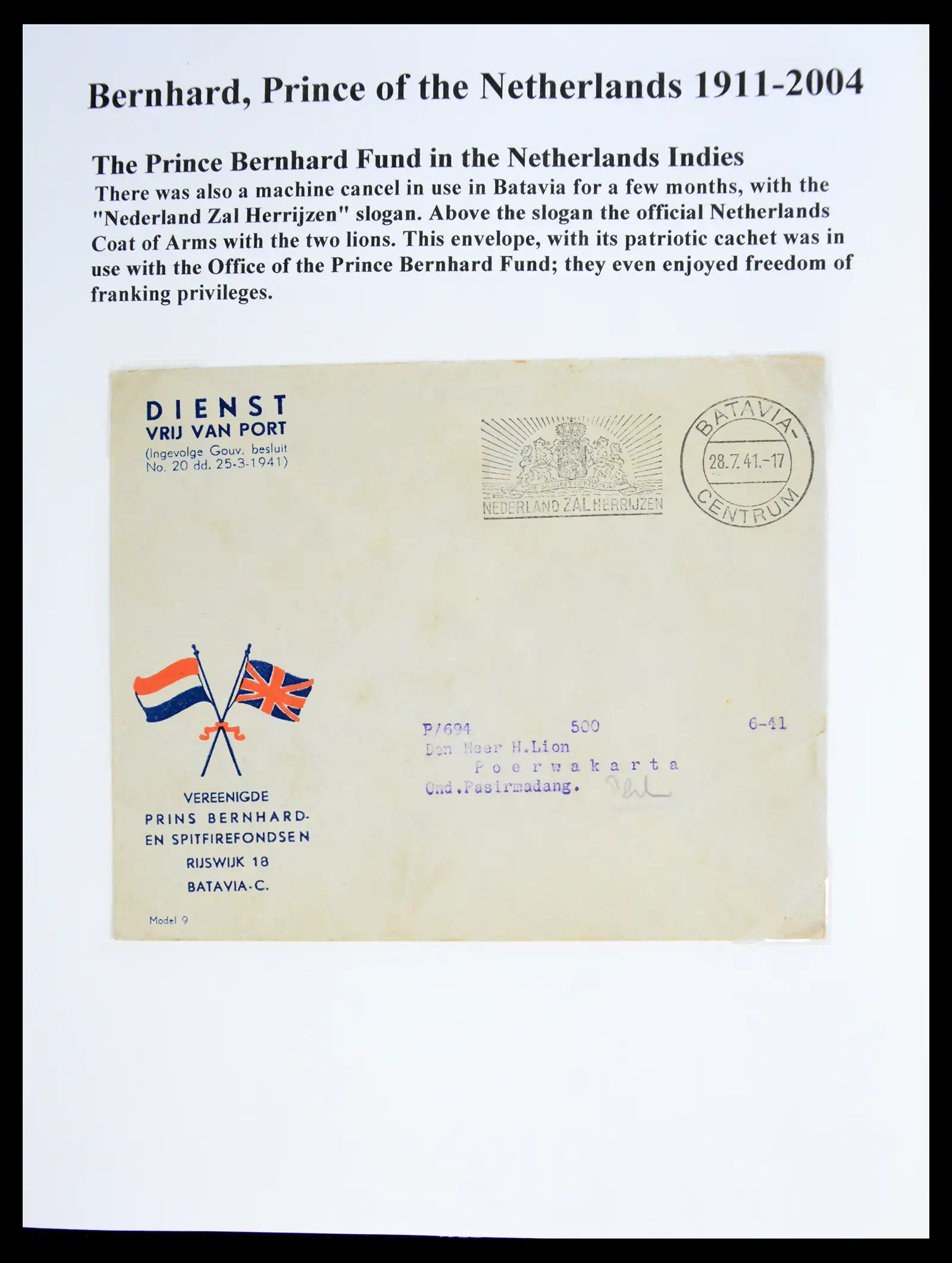 41045 0026 - Stamp collection 41045 Prins Bernhardt specialised collection 1911-2004.