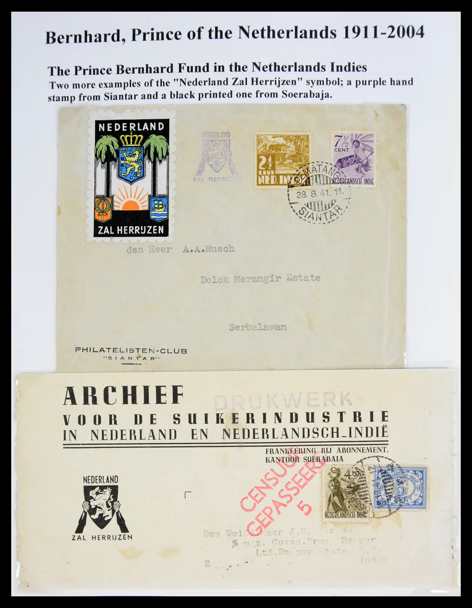 41045 0037 - Stamp collection 41045 Prins Bernhardt specialised collection 1911-2004.