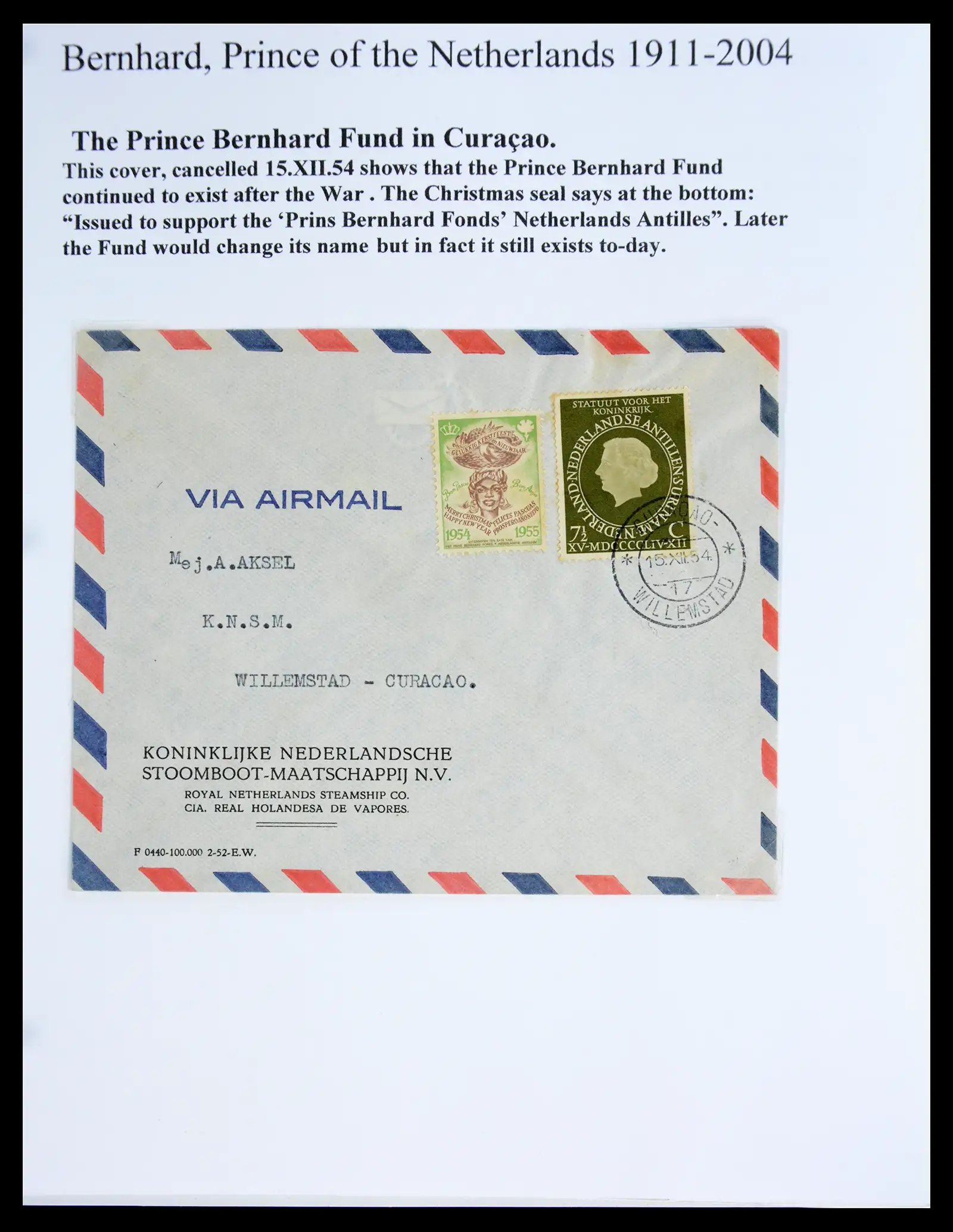 41045 0063 - Stamp collection 41045 Prins Bernhardt specialised collection 1911-2004.