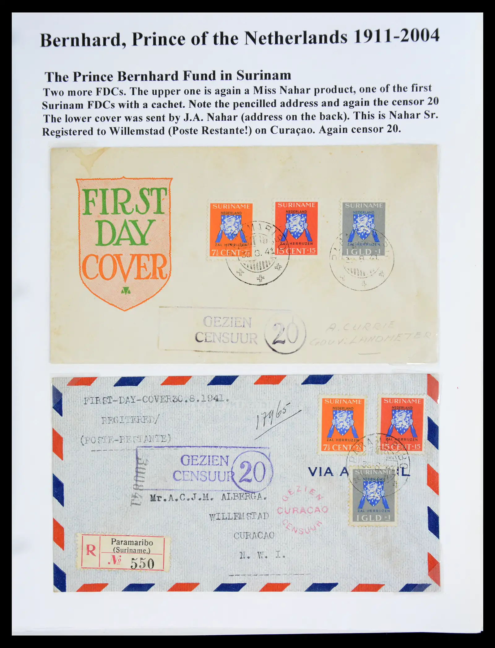 41045 0071 - Stamp collection 41045 Prins Bernhardt specialised collection 1911-2004.