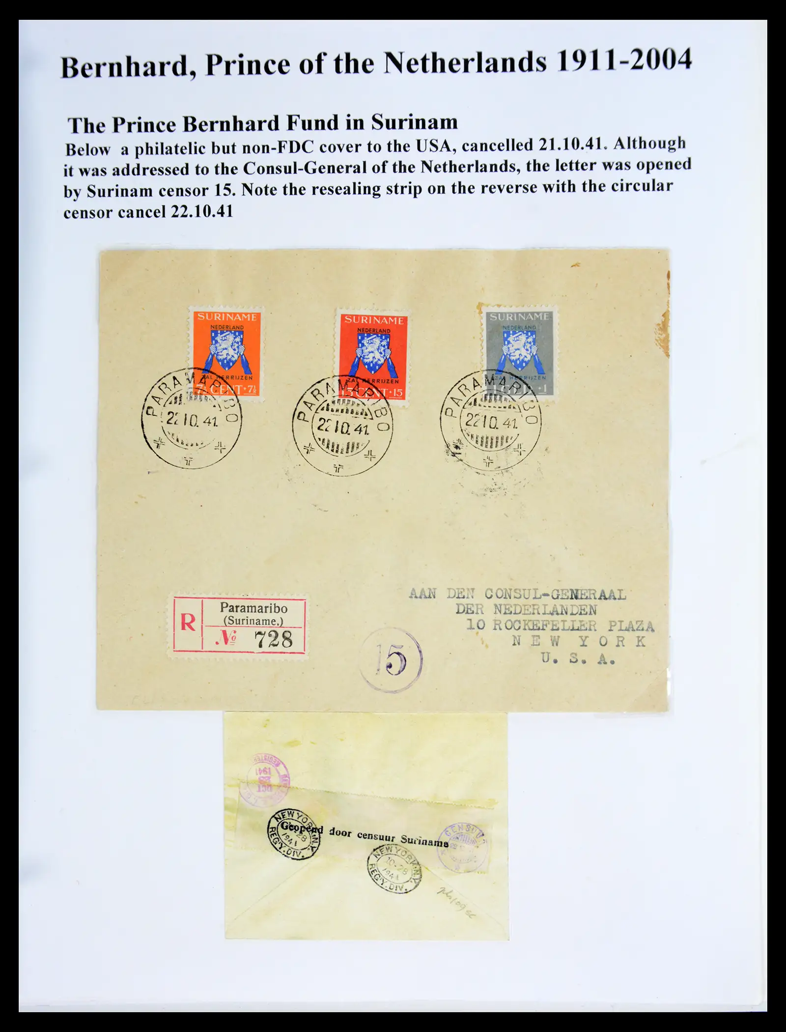 41045 0074 - Stamp collection 41045 Prins Bernhardt specialised collection 1911-2004.