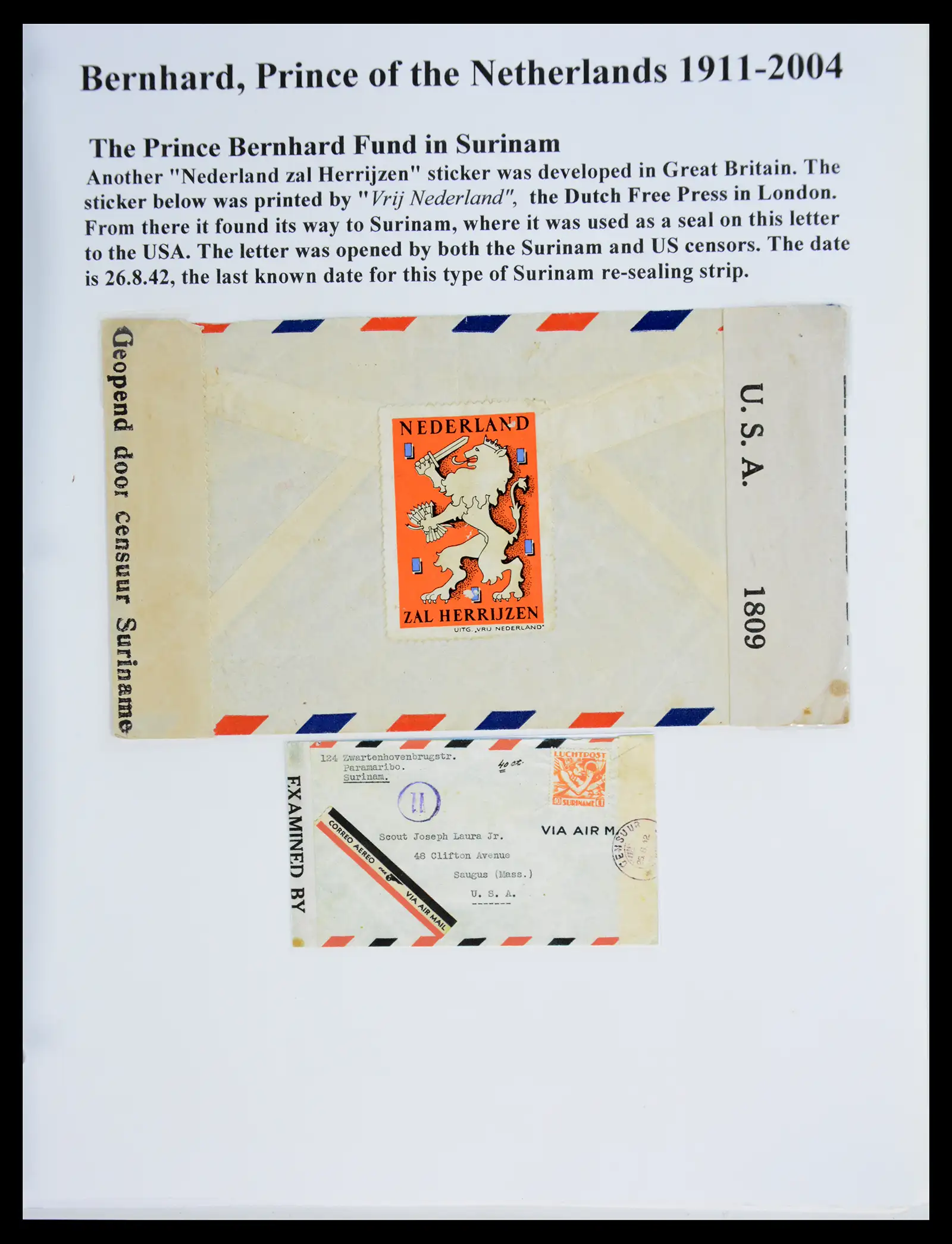 41045 0076 - Stamp collection 41045 Prins Bernhardt specialised collection 1911-2004.