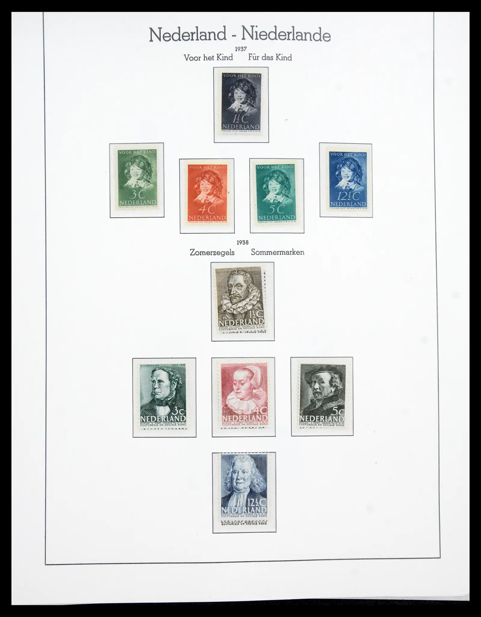 41050 0024 - Postzegelverzameling 41050 Nederland COMPLEET 1852-1959.