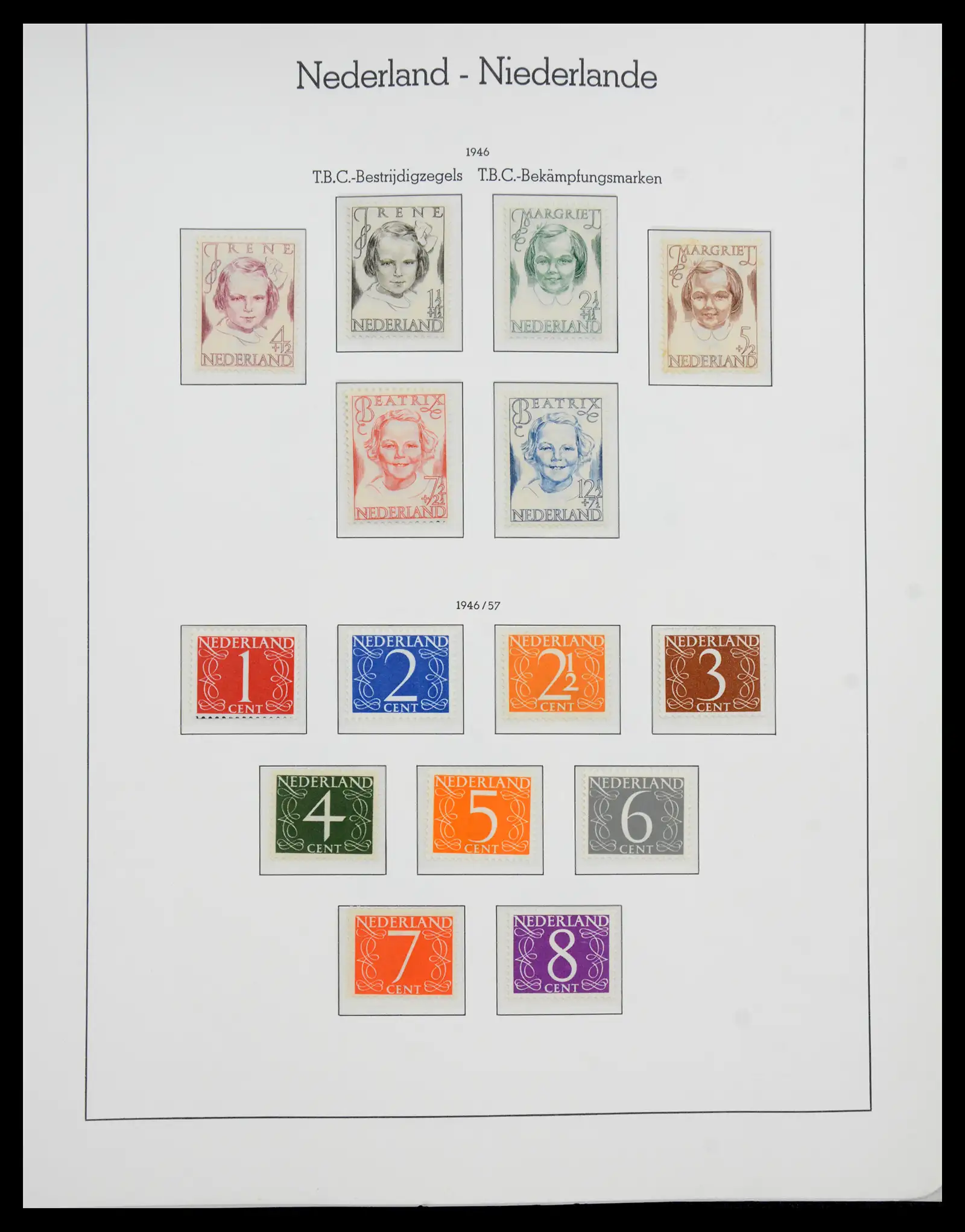 41050 0040 - Postzegelverzameling 41050 Nederland COMPLEET 1852-1959.