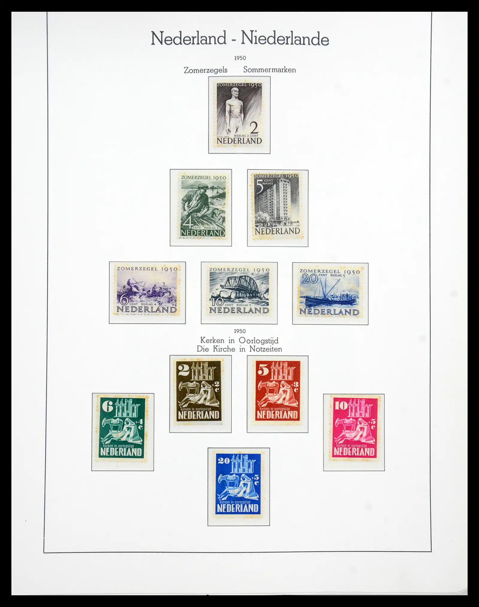 41050 0048 - Postzegelverzameling 41050 Nederland COMPLEET 1852-1959.