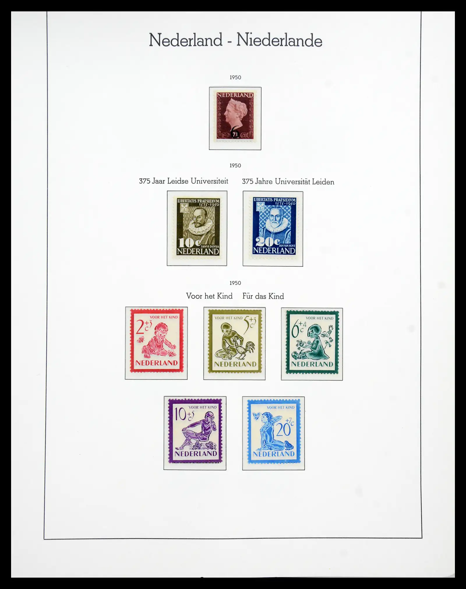 41050 0049 - Postzegelverzameling 41050 Nederland COMPLEET 1852-1959.