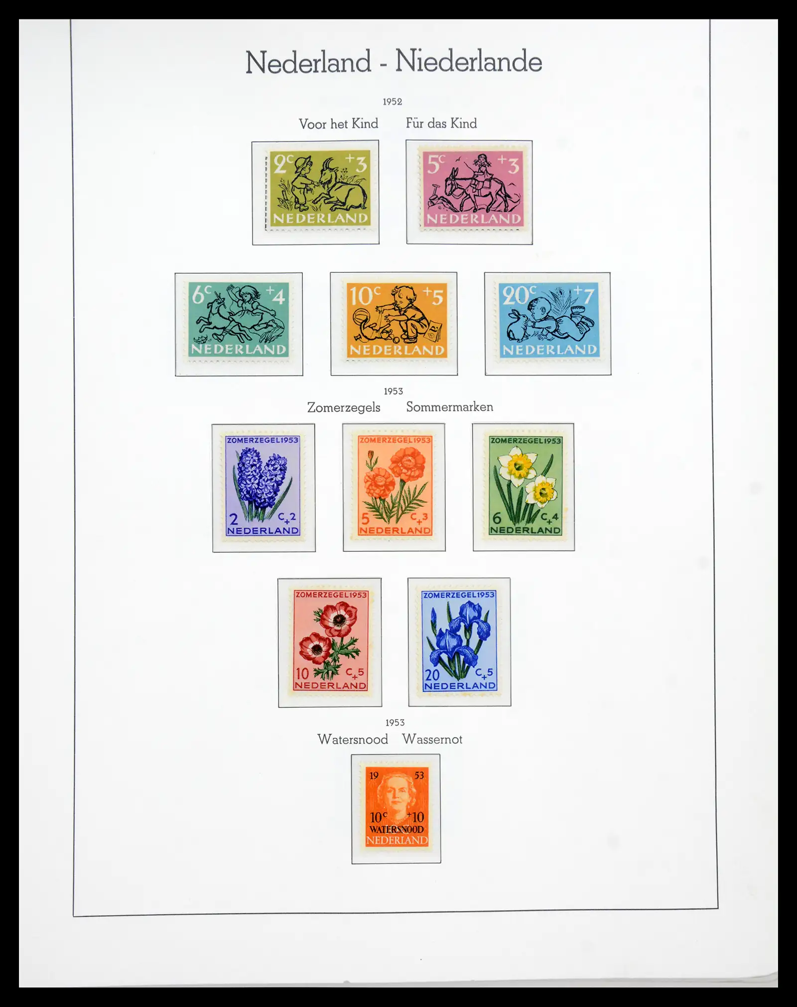 41050 0053 - Postzegelverzameling 41050 Nederland COMPLEET 1852-1959.