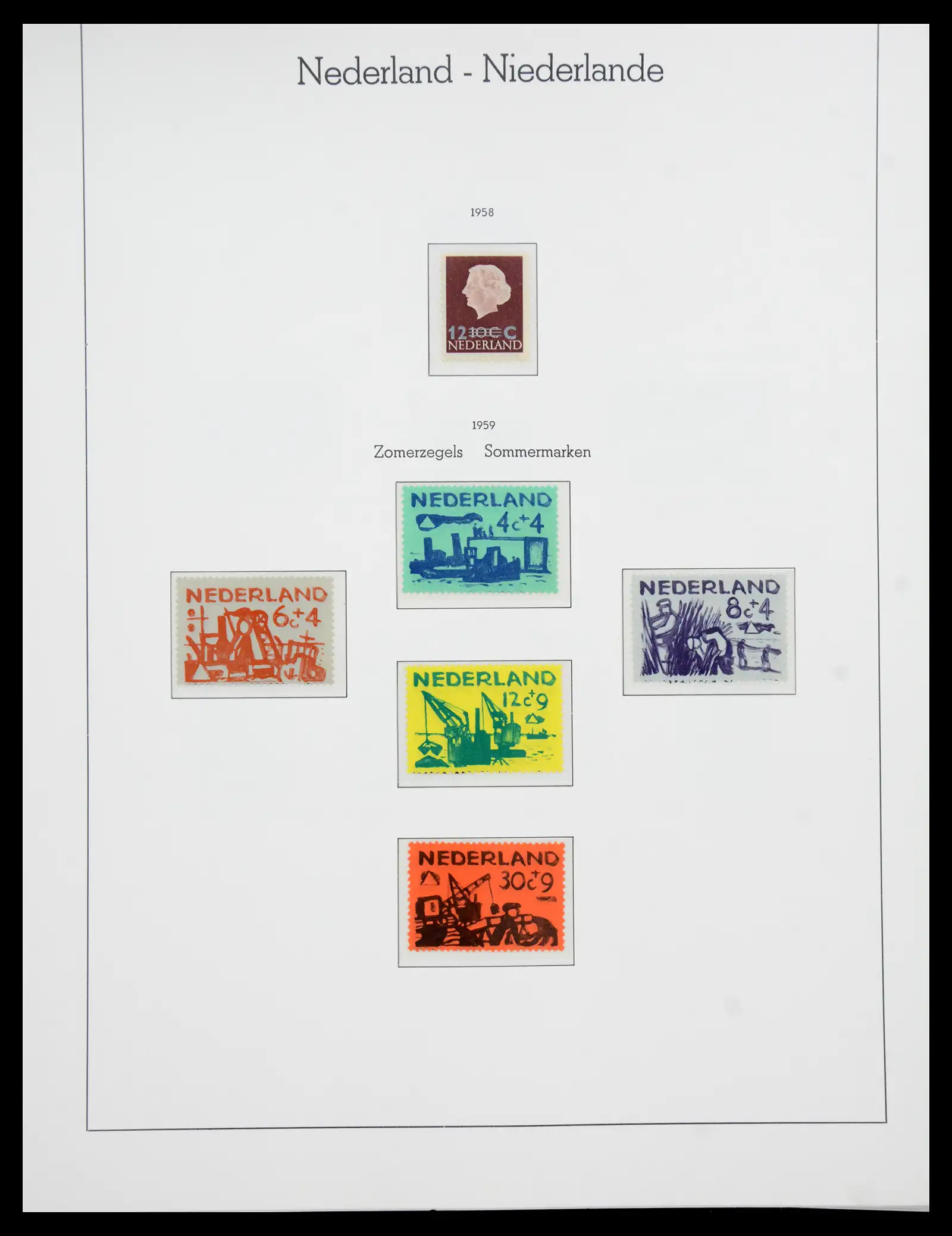41050 0064 - Postzegelverzameling 41050 Nederland COMPLEET 1852-1959.