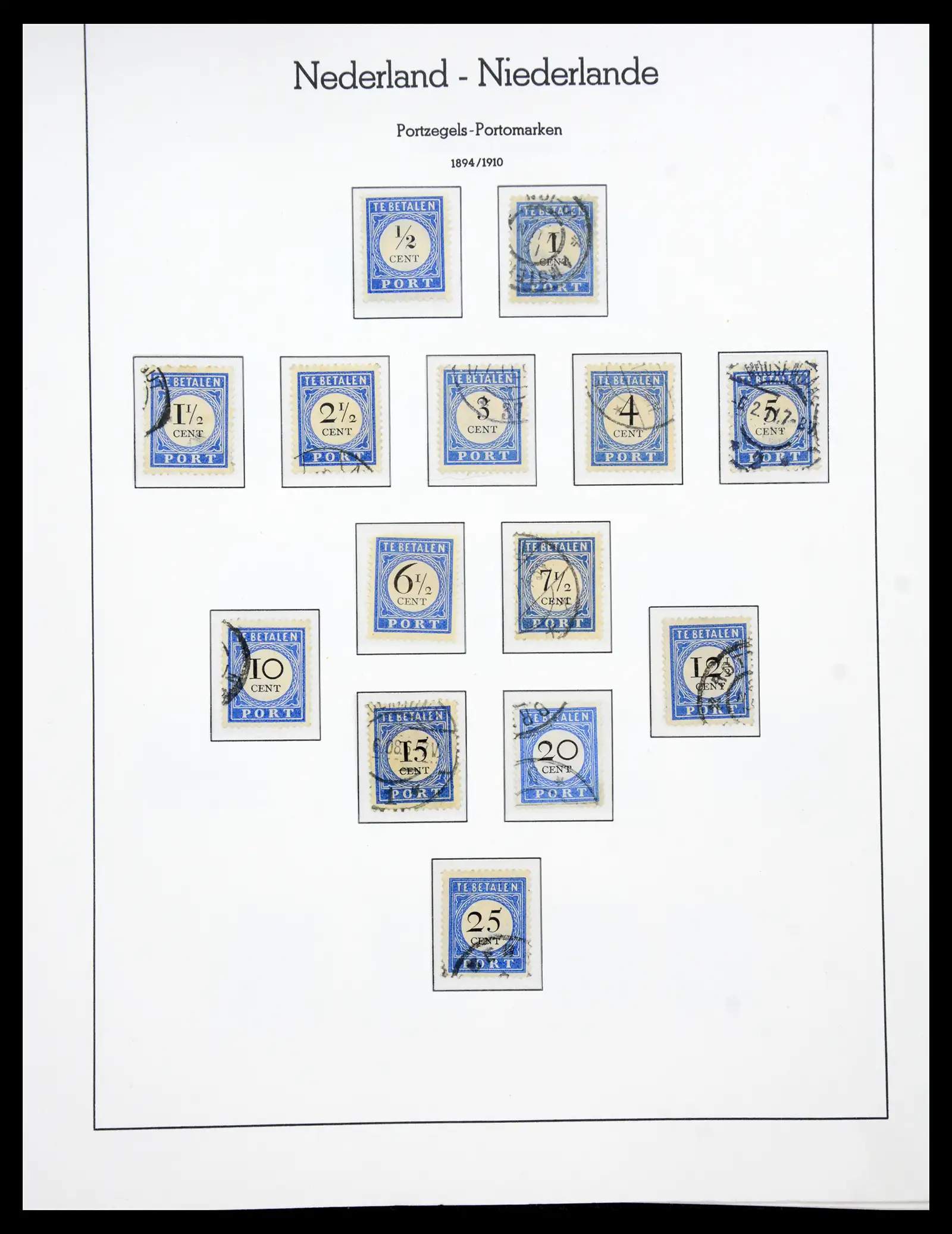 41050 0073 - Postzegelverzameling 41050 Nederland COMPLEET 1852-1959.