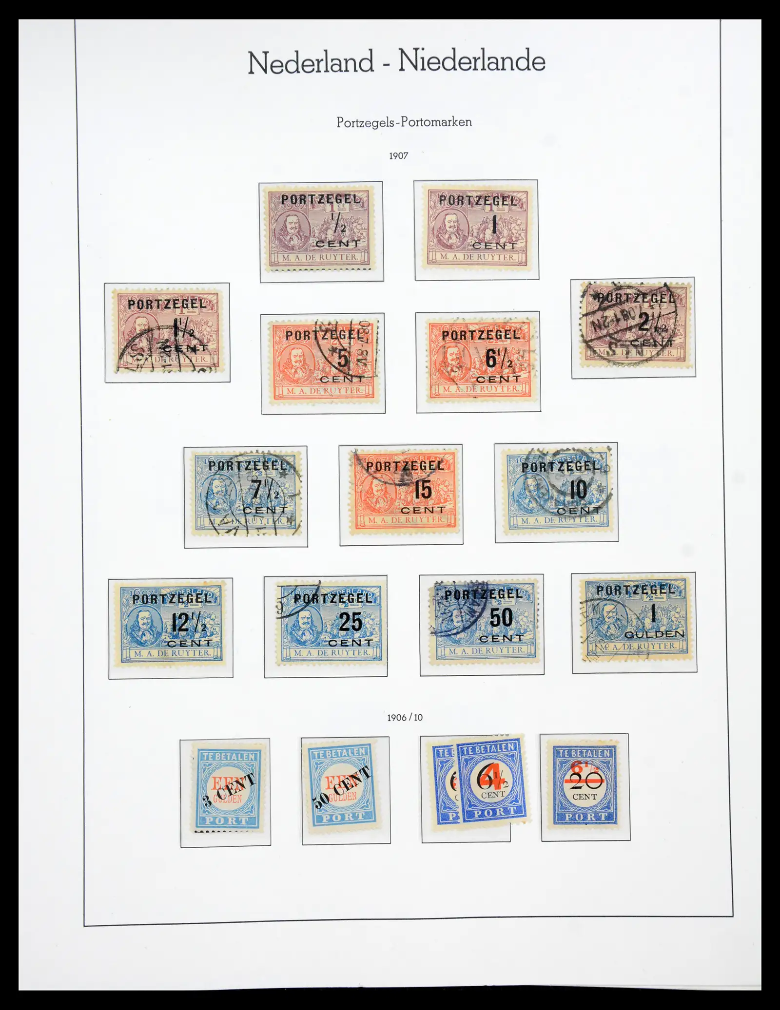 41050 0074 - Postzegelverzameling 41050 Nederland COMPLEET 1852-1959.