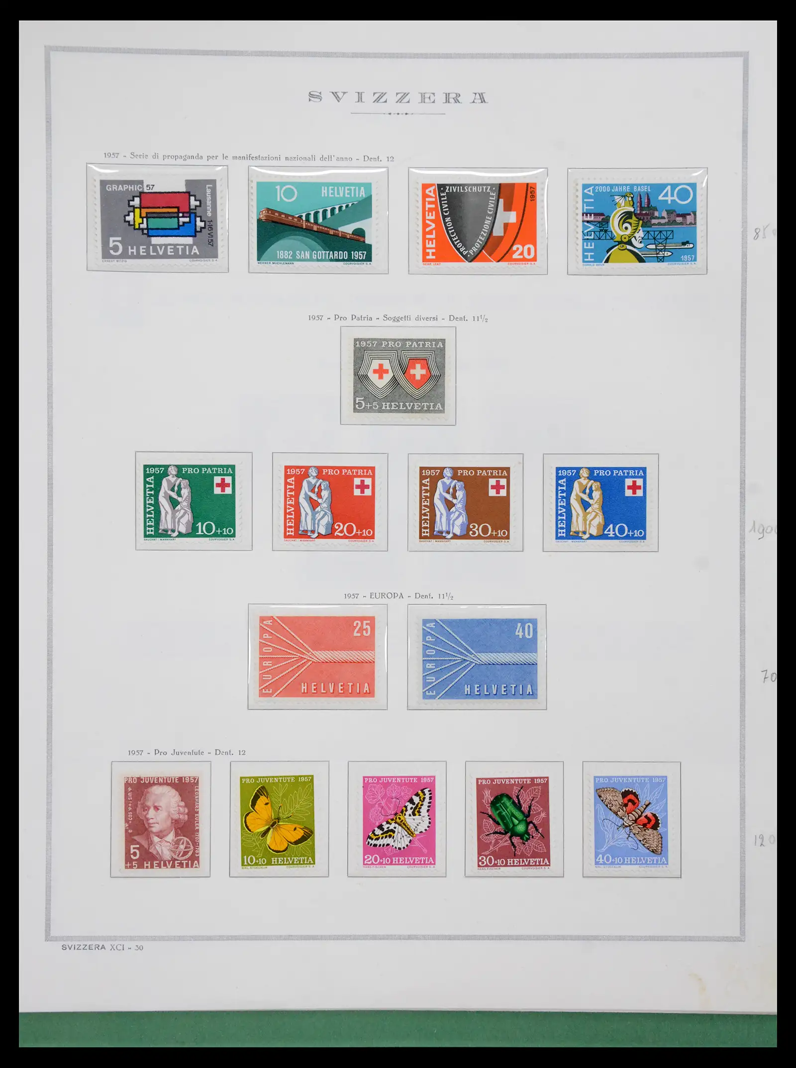 41057 0034 - Stamp collection 41057 Switzerland complete 1913-1985.