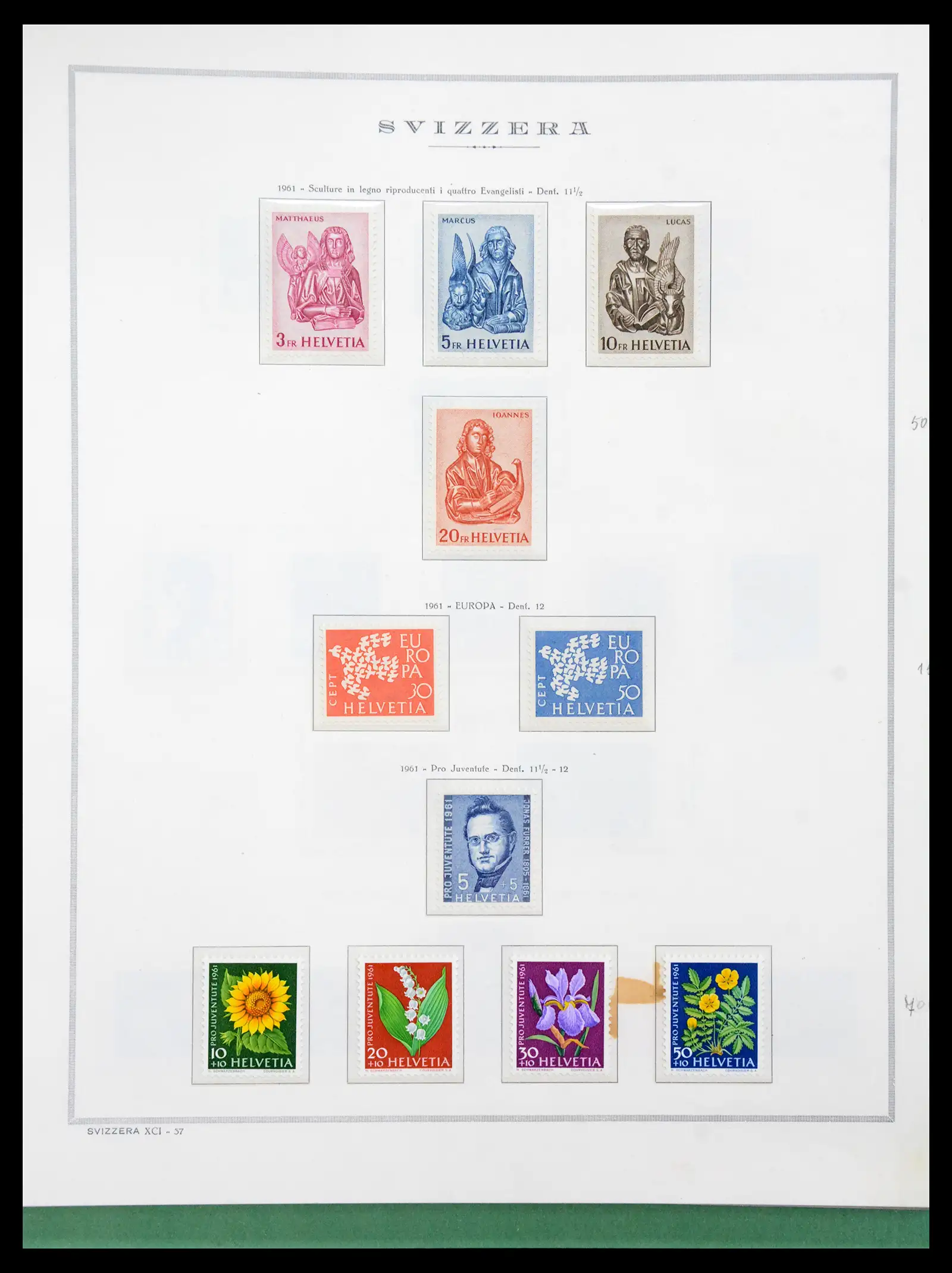 41057 0042 - Stamp collection 41057 Switzerland complete 1913-1985.