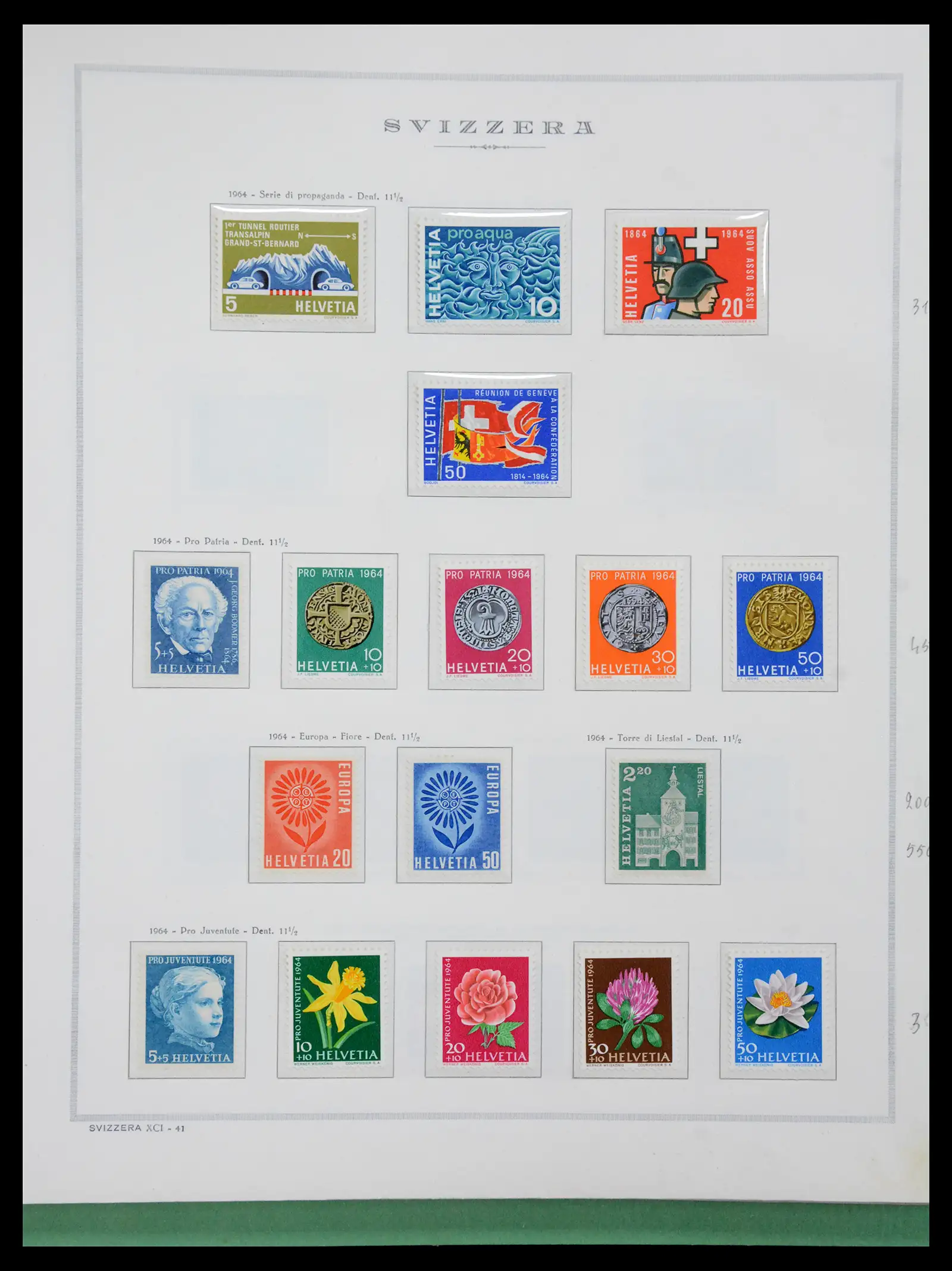 41057 0046 - Stamp collection 41057 Switzerland complete 1913-1985.
