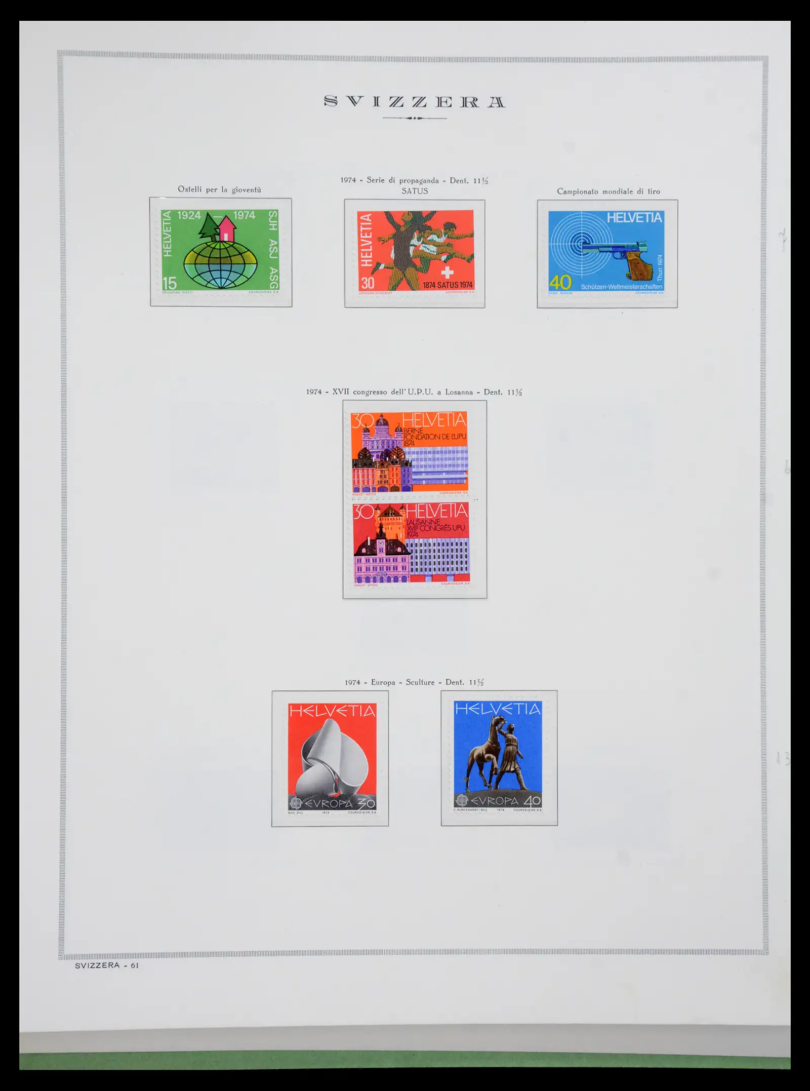 41057 0090 - Stamp collection 41057 Switzerland complete 1913-1985.