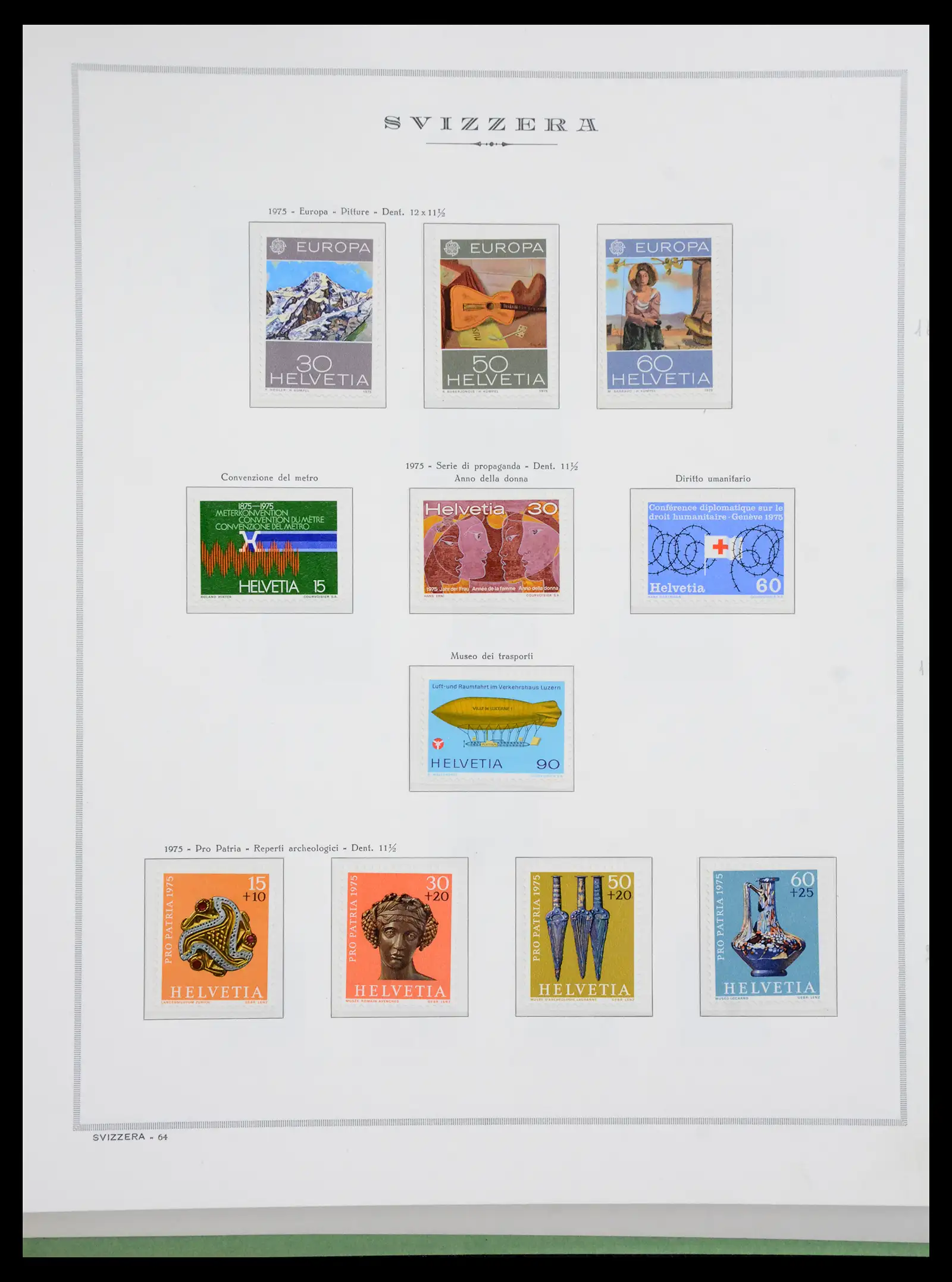 41057 0093 - Stamp collection 41057 Switzerland complete 1913-1985.