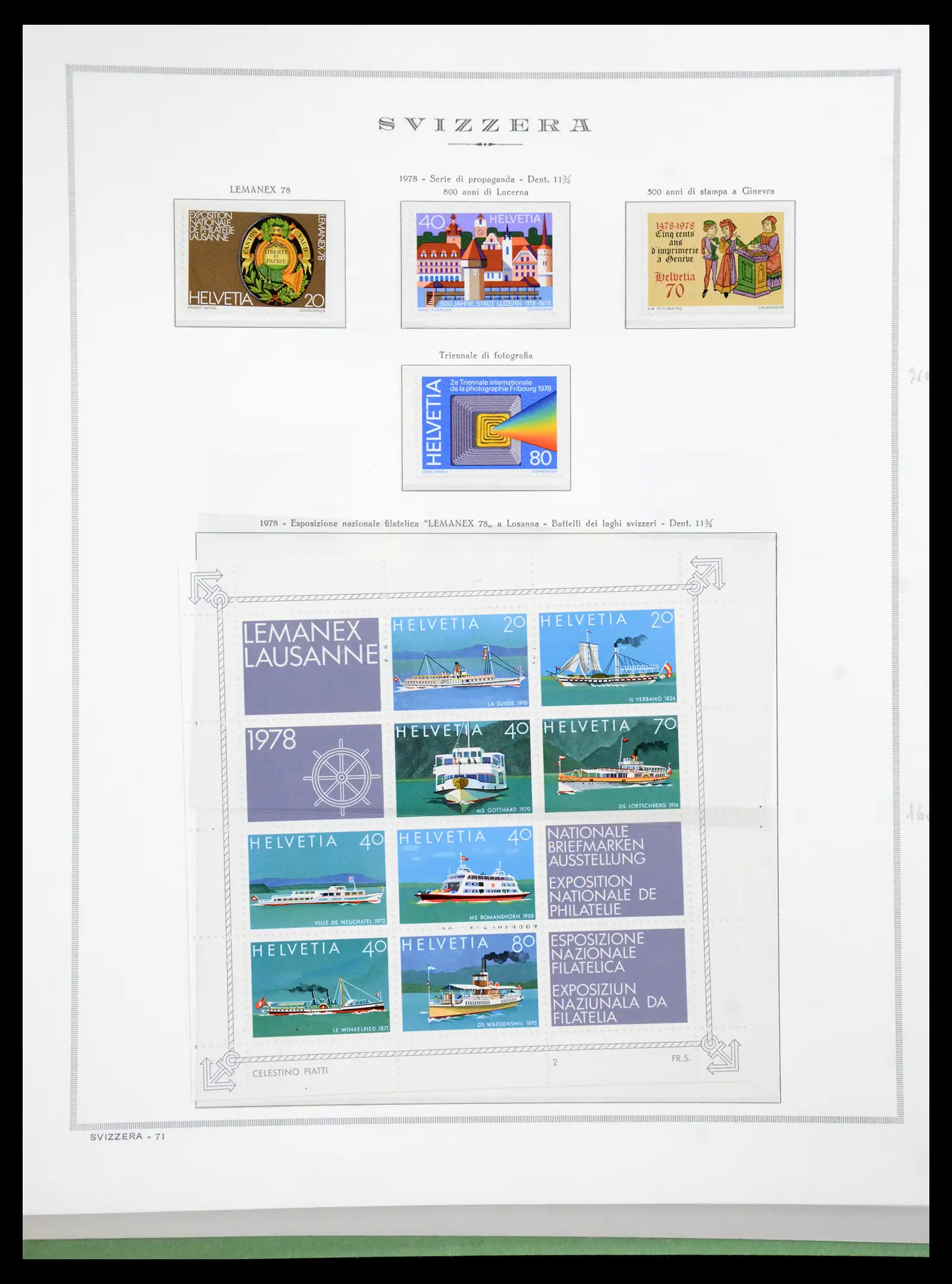 41057 0100 - Stamp collection 41057 Switzerland complete 1913-1985.