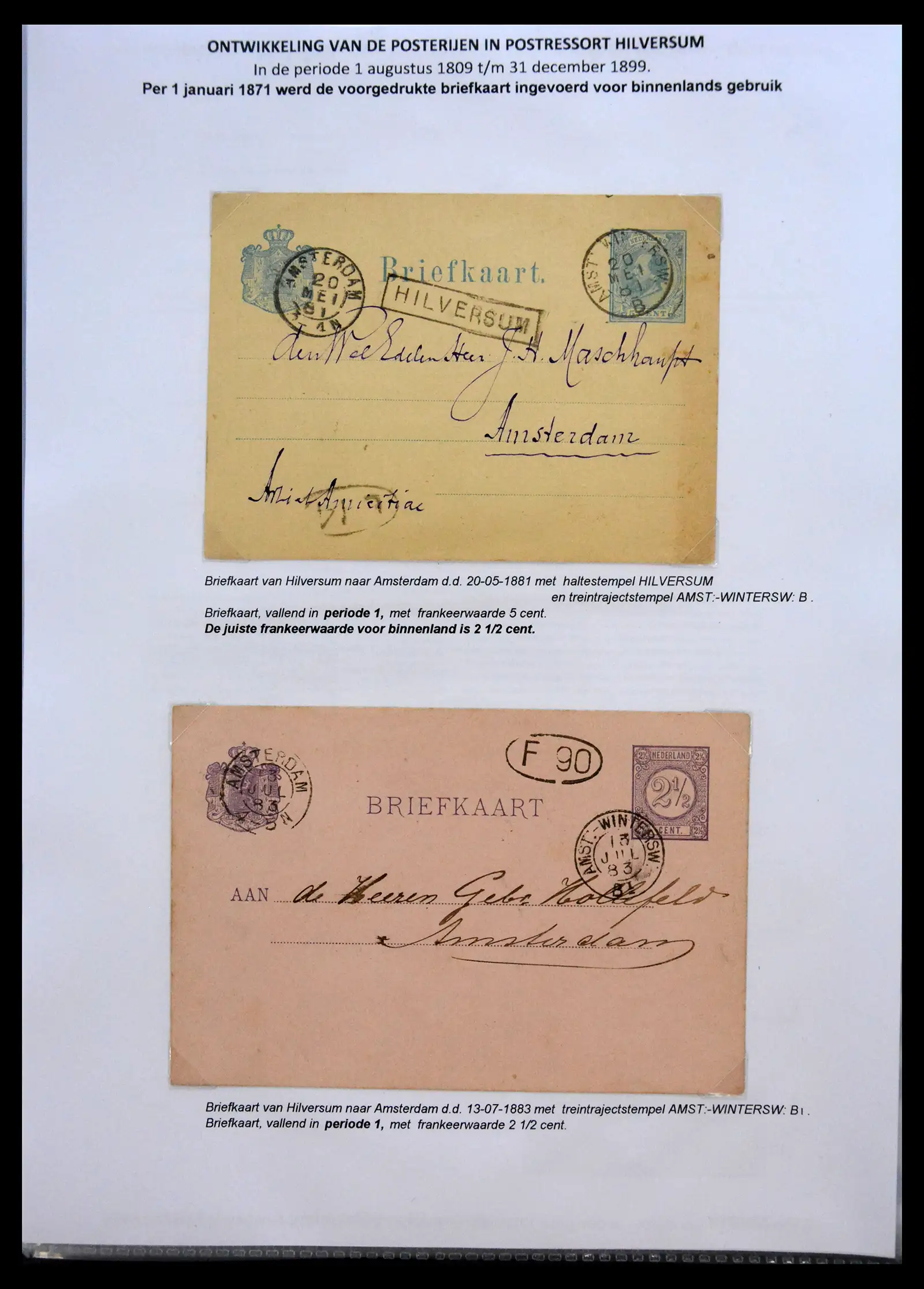 41058 0051 - Stamp collection 41058 Netherlands covers 1800-1900.