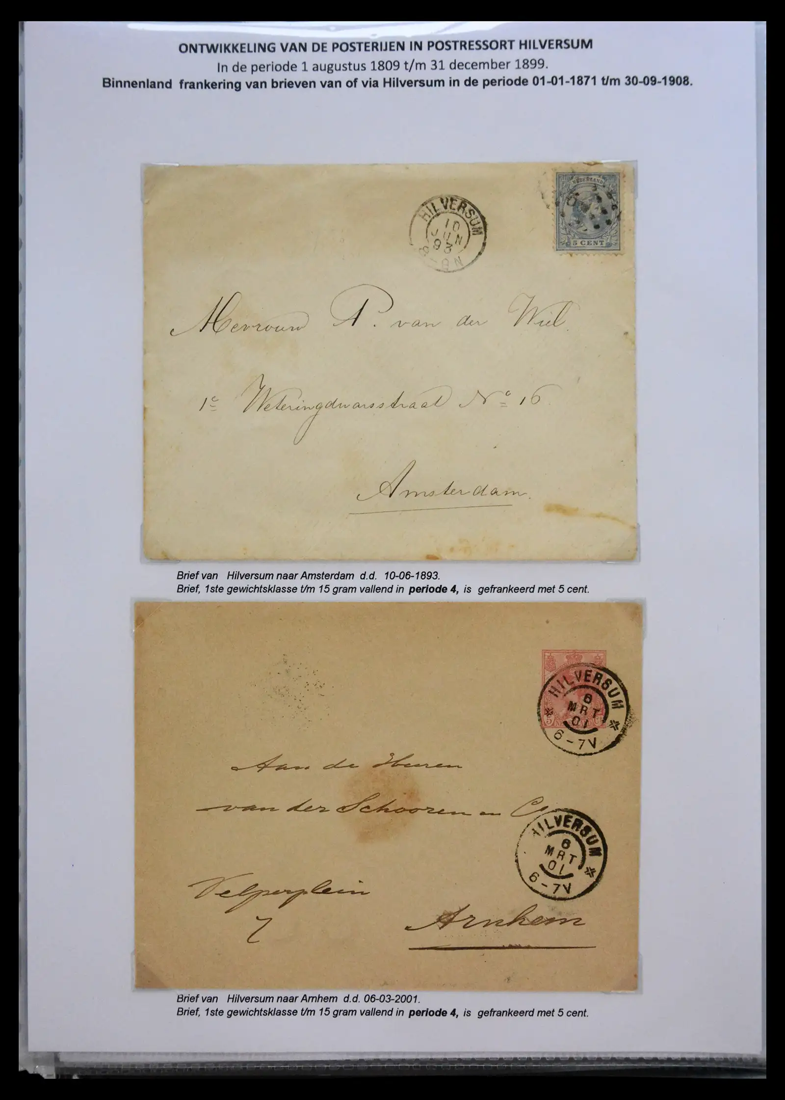 41058 0067 - Stamp collection 41058 Netherlands covers 1800-1900.