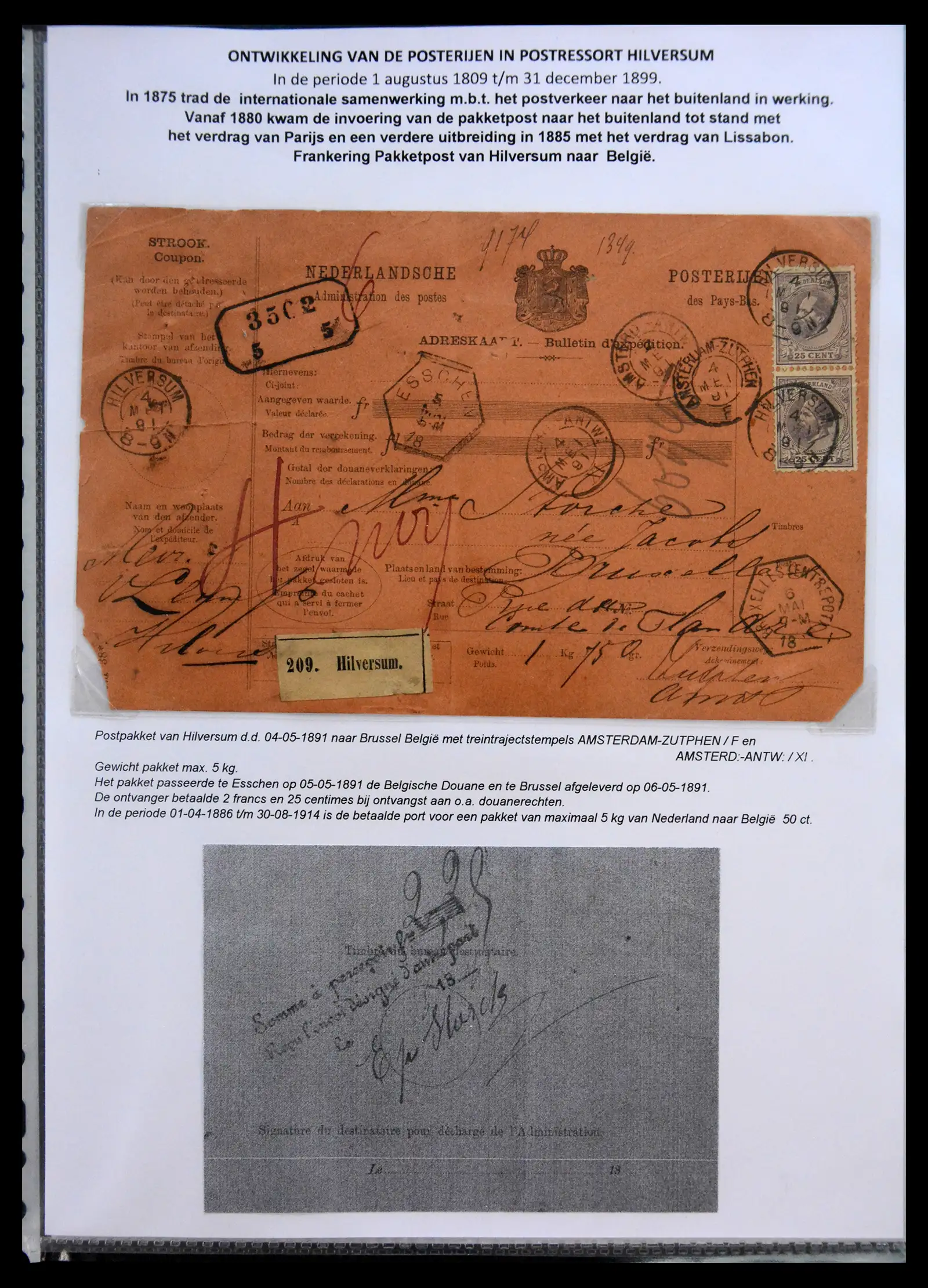 41058 0070 - Stamp collection 41058 Netherlands covers 1800-1900.