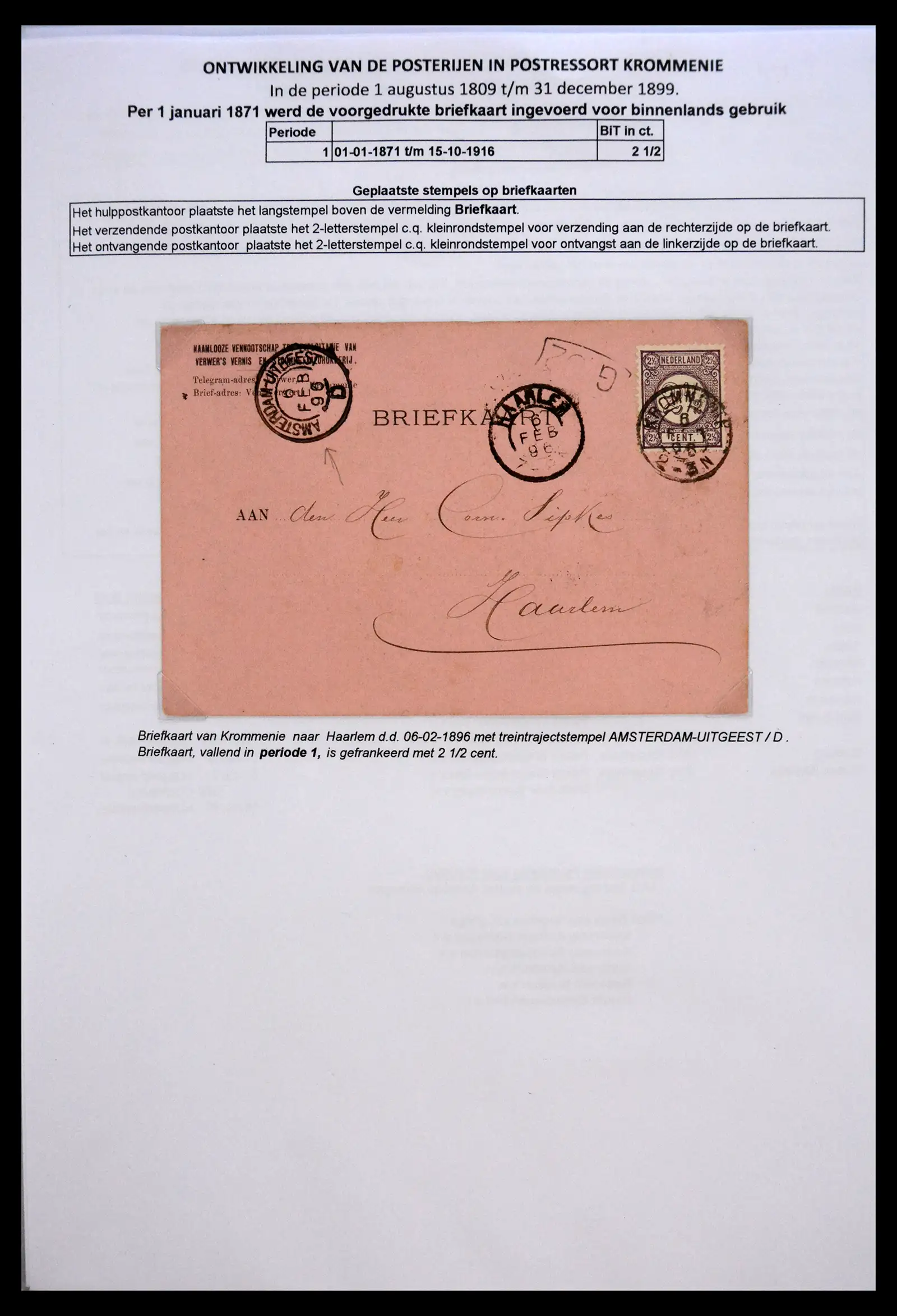 41058 0074 - Stamp collection 41058 Netherlands covers 1800-1900.
