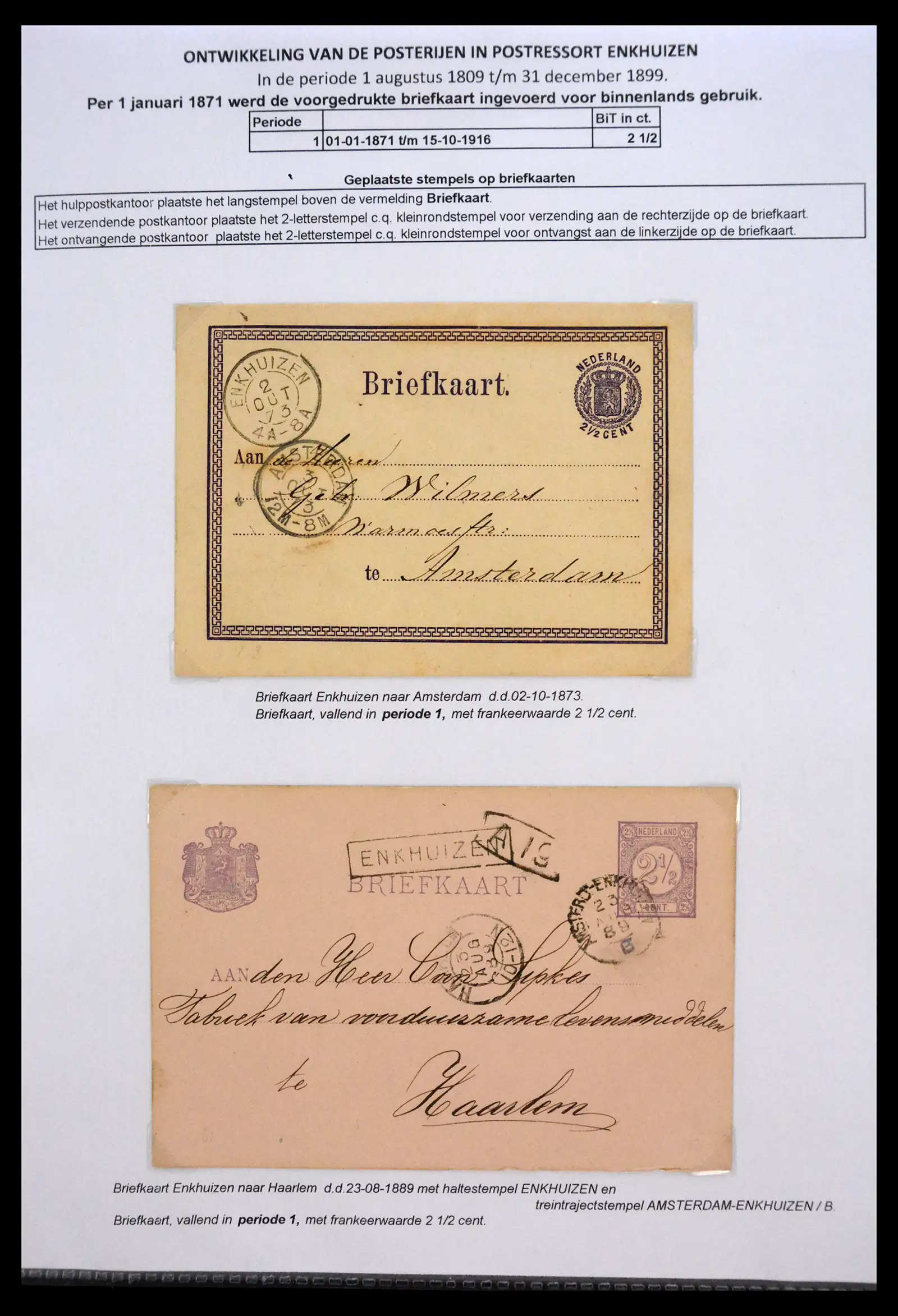 41058 0080 - Stamp collection 41058 Netherlands covers 1800-1900.