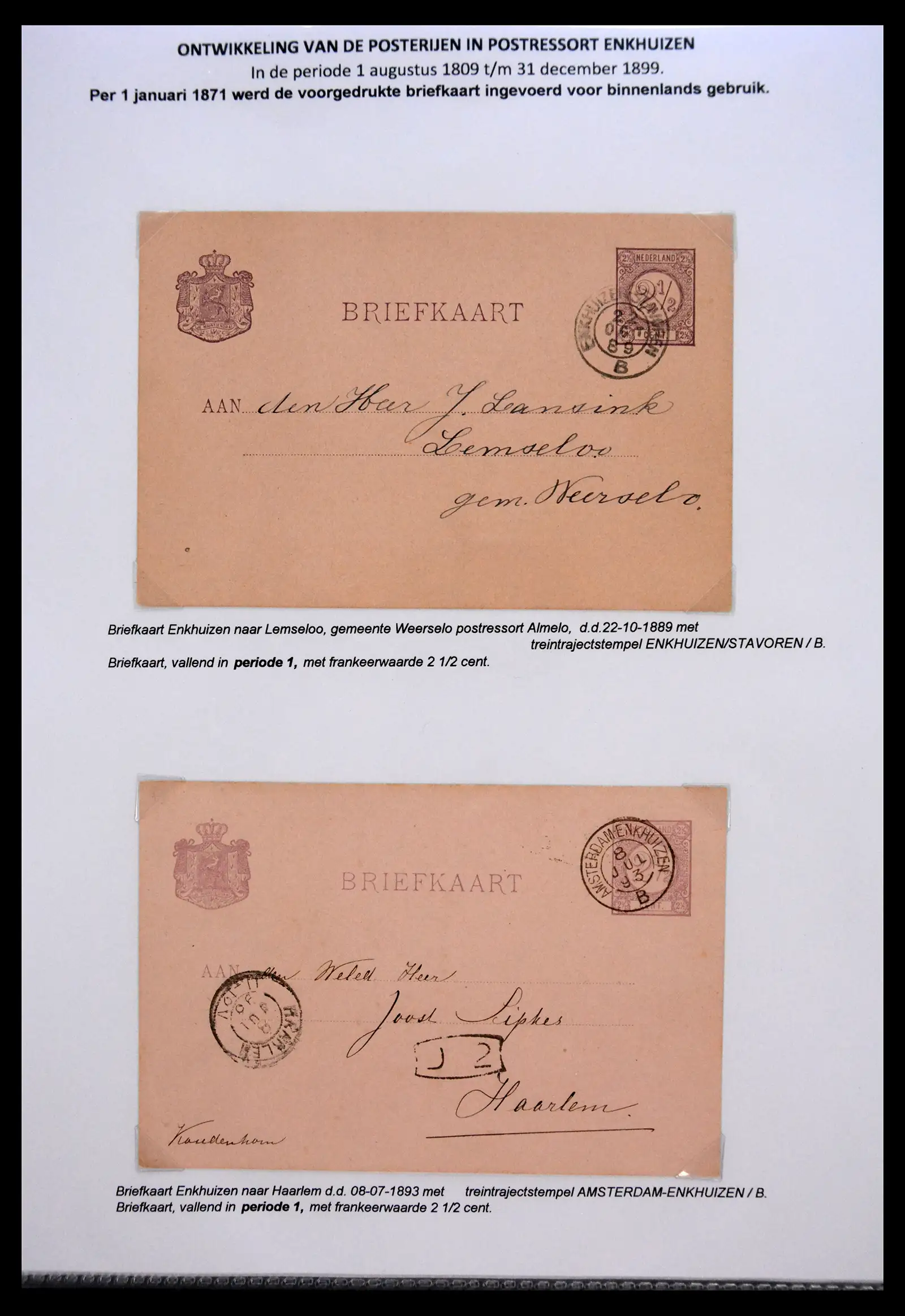 41058 0082 - Stamp collection 41058 Netherlands covers 1800-1900.