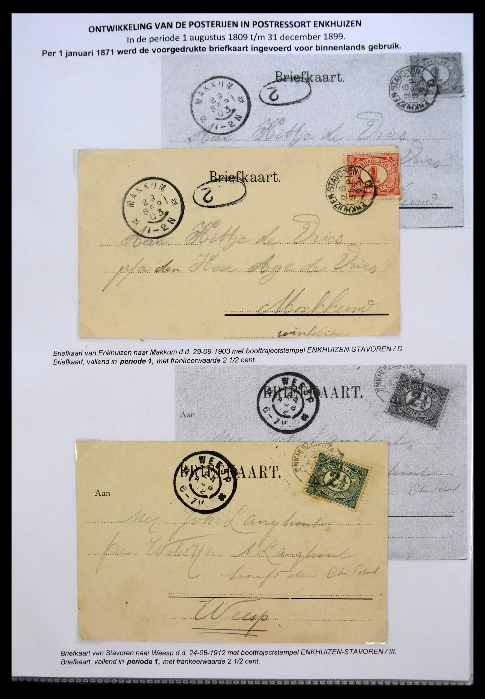 41058 0085 - Stamp collection 41058 Netherlands covers 1800-1900.