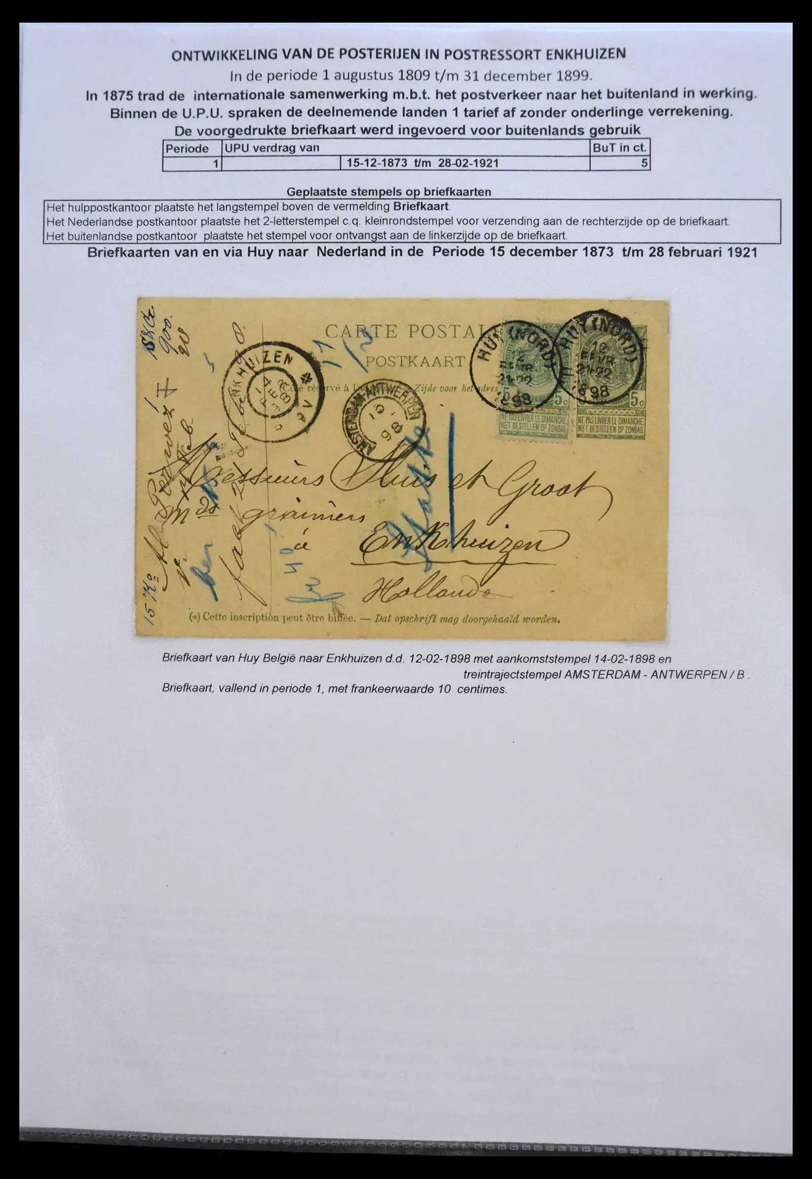41058 0091 - Stamp collection 41058 Netherlands covers 1800-1900.
