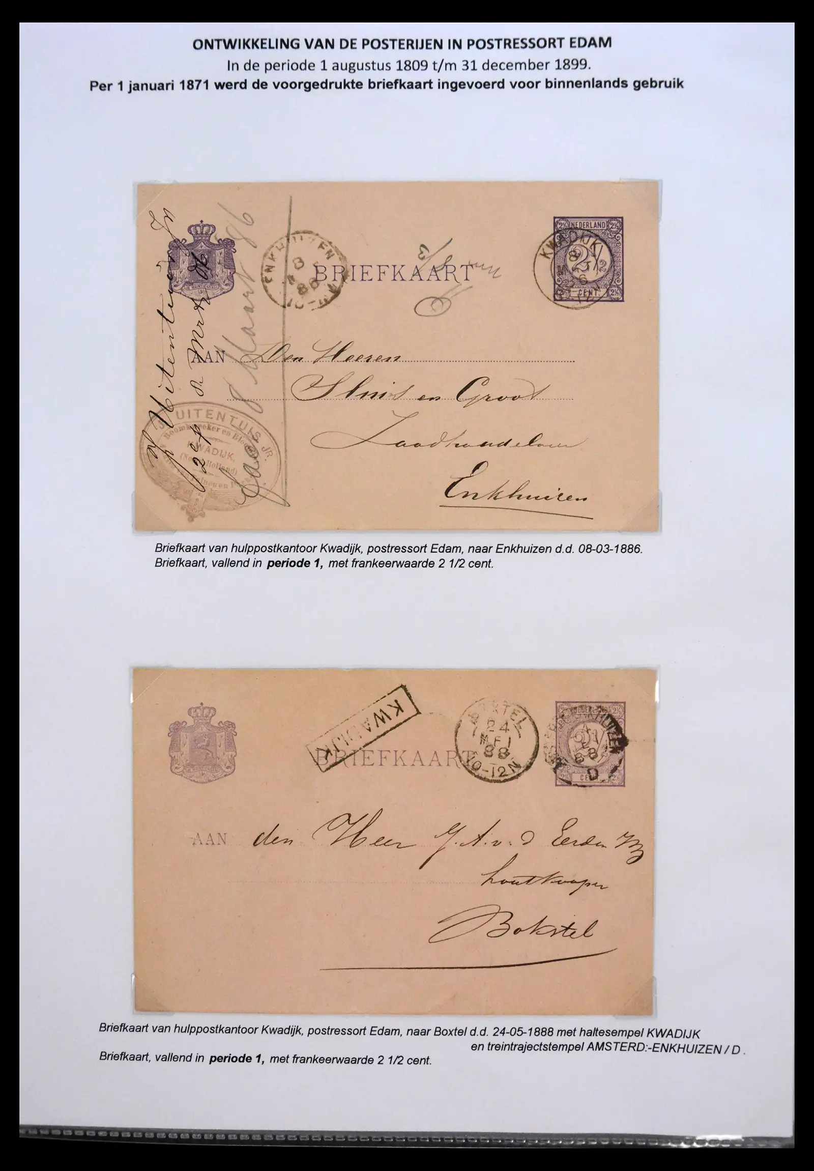 41058 0096 - Stamp collection 41058 Netherlands covers 1800-1900.