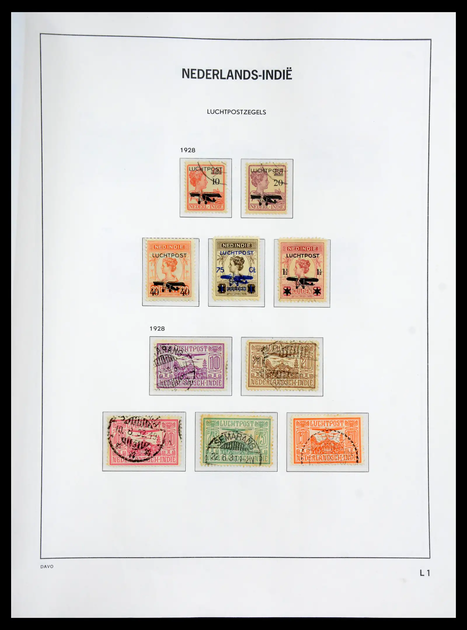 41059 0021 - Postzegelverzameling 41059 Nederlands Indie 1864-1948.