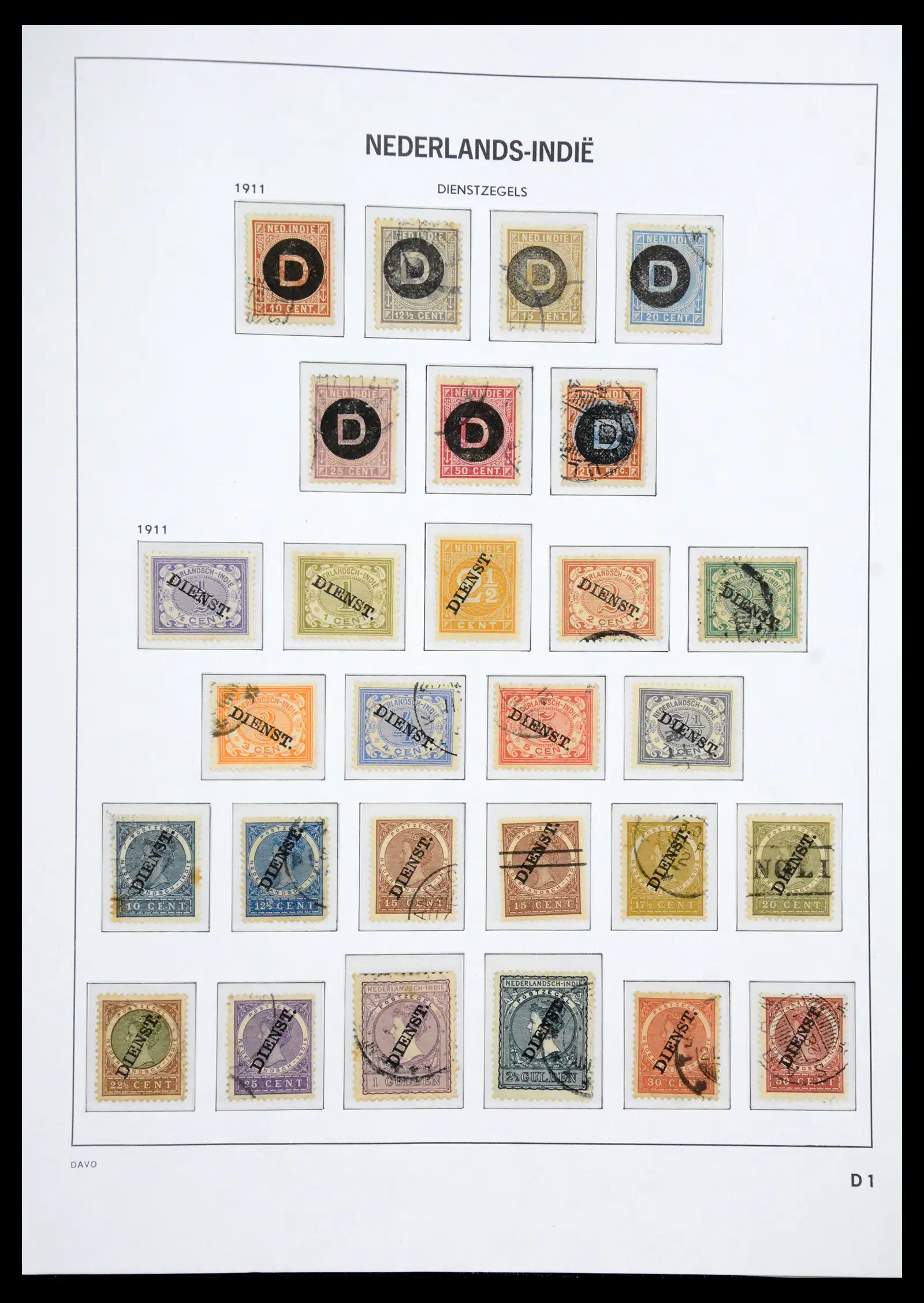 41059 0028 - Postzegelverzameling 41059 Nederlands Indie 1864-1948.