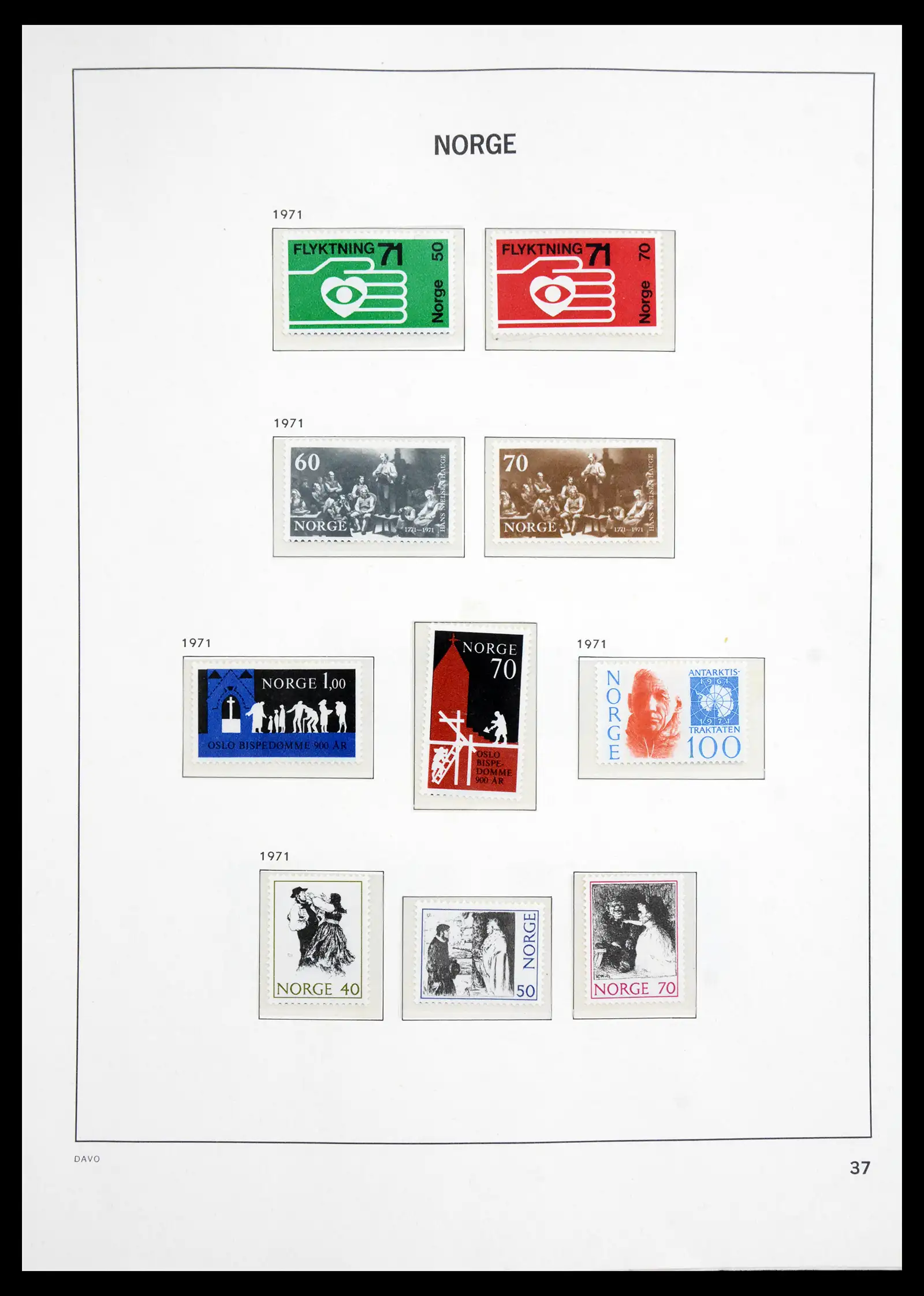 41062 0022 - Stamp collection 41062 Norway complete 1950-1009.
