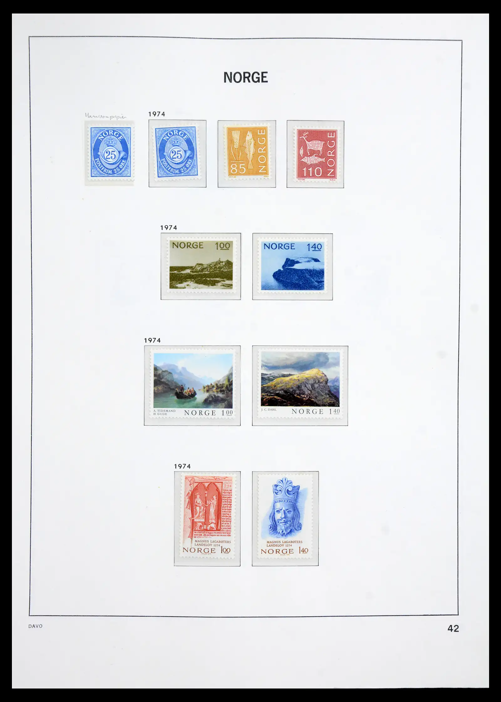 41062 0027 - Stamp collection 41062 Norway complete 1950-1009.