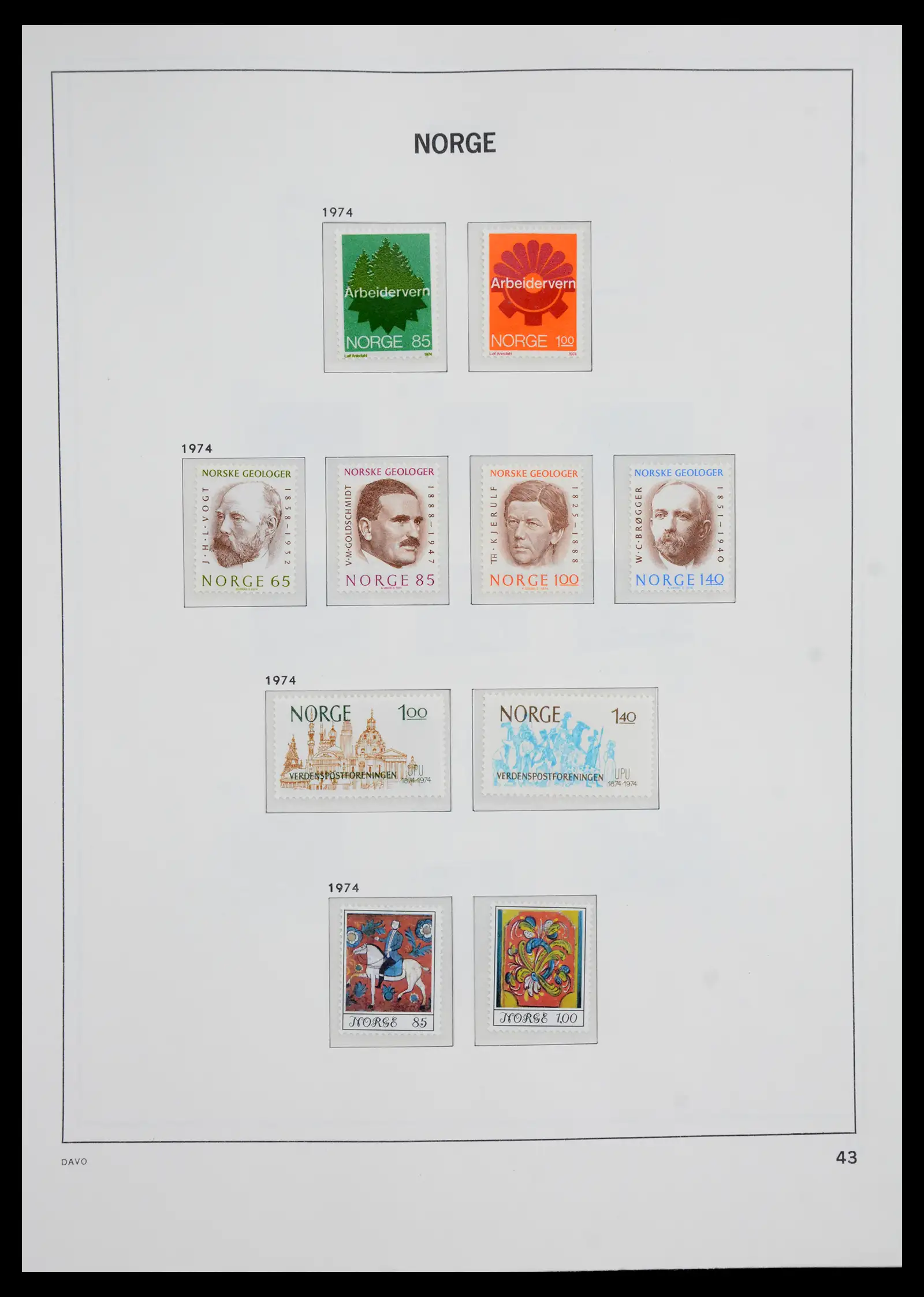 41062 0028 - Stamp collection 41062 Norway complete 1950-1009.