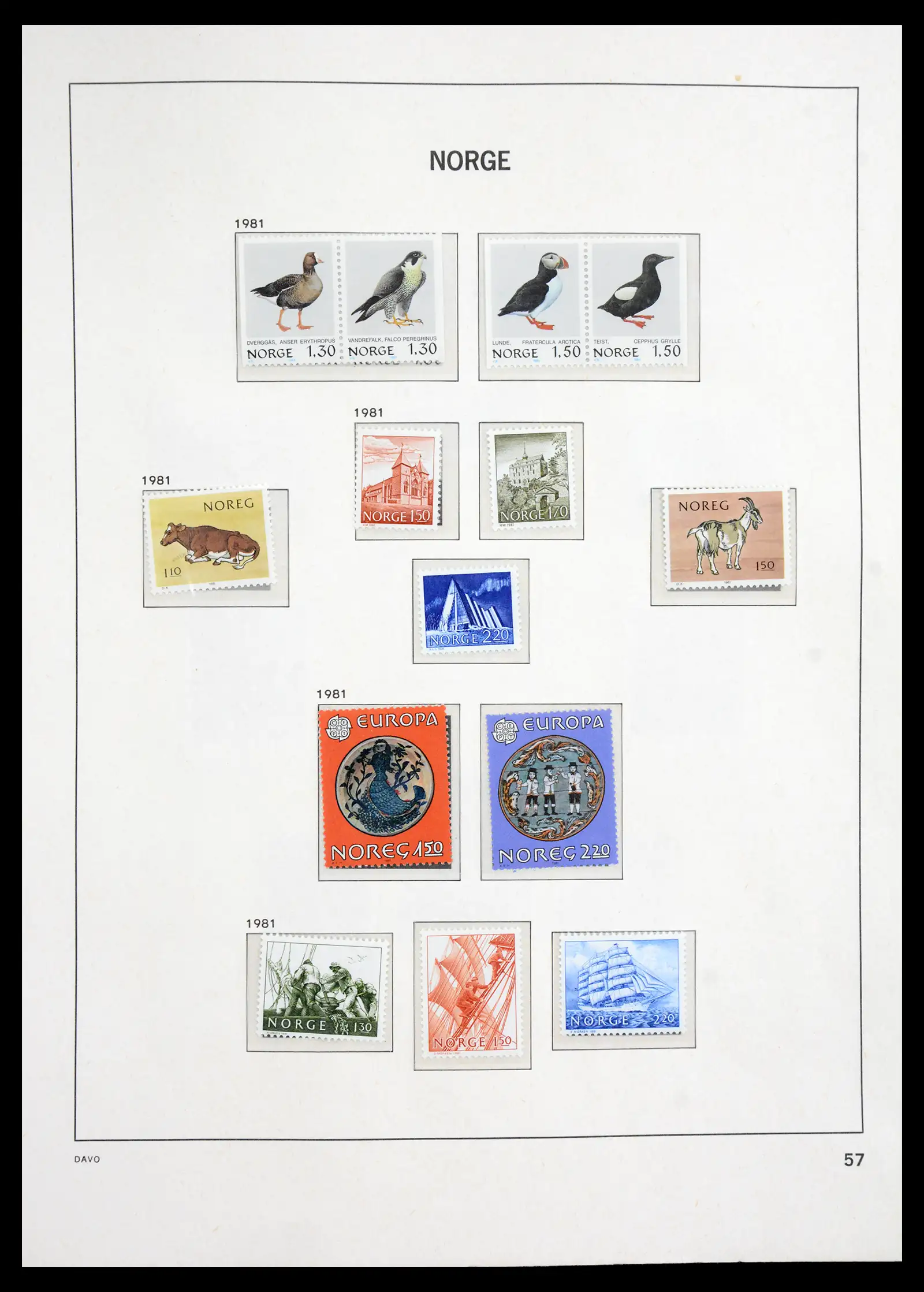 41062 0044 - Stamp collection 41062 Norway complete 1950-1009.