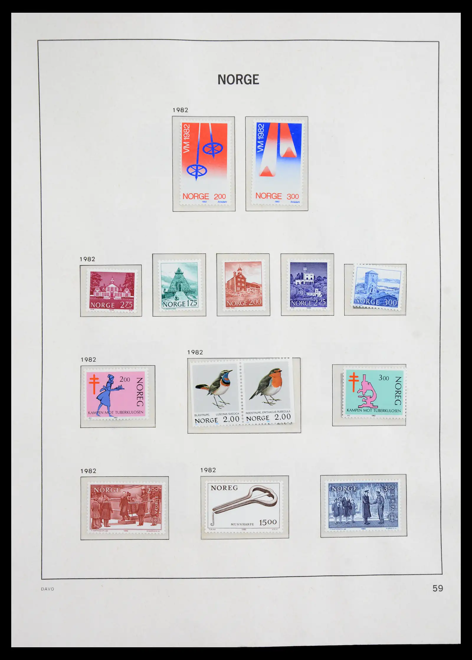 41062 0046 - Stamp collection 41062 Norway complete 1950-1009.