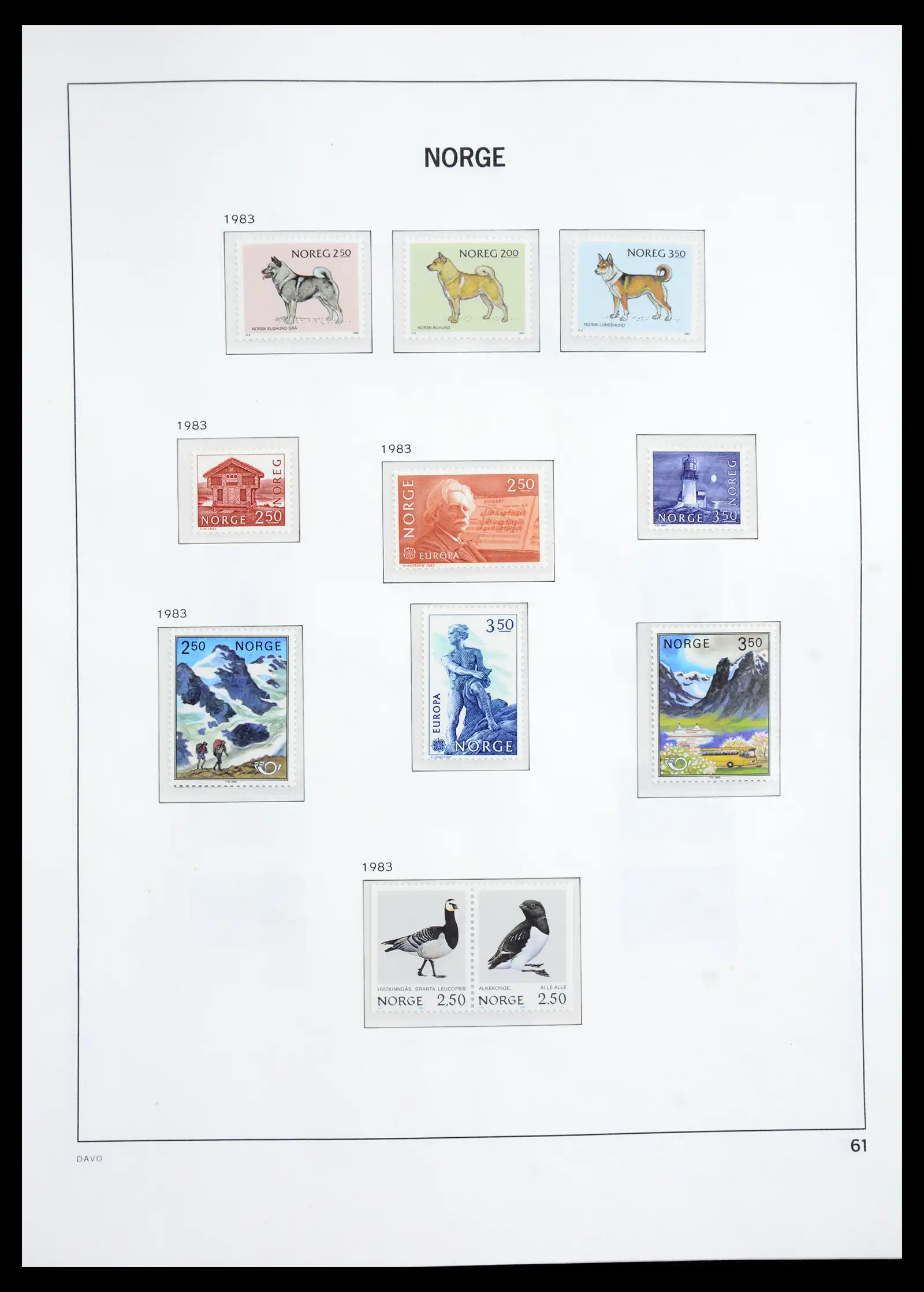 41062 0048 - Stamp collection 41062 Norway complete 1950-1009.