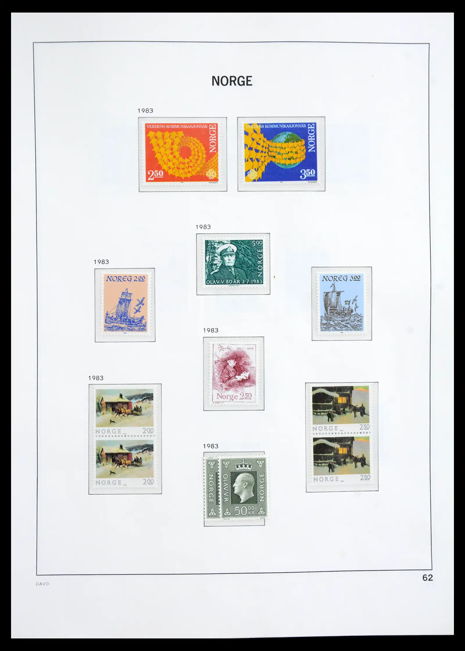 41062 0049 - Stamp collection 41062 Norway complete 1950-1009.