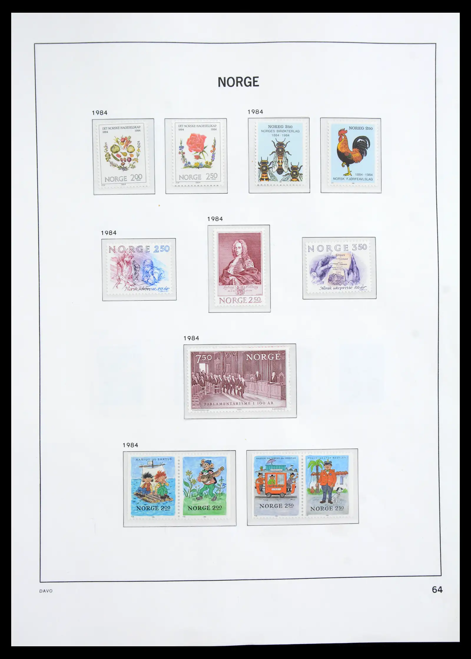 41062 0051 - Stamp collection 41062 Norway complete 1950-1009.